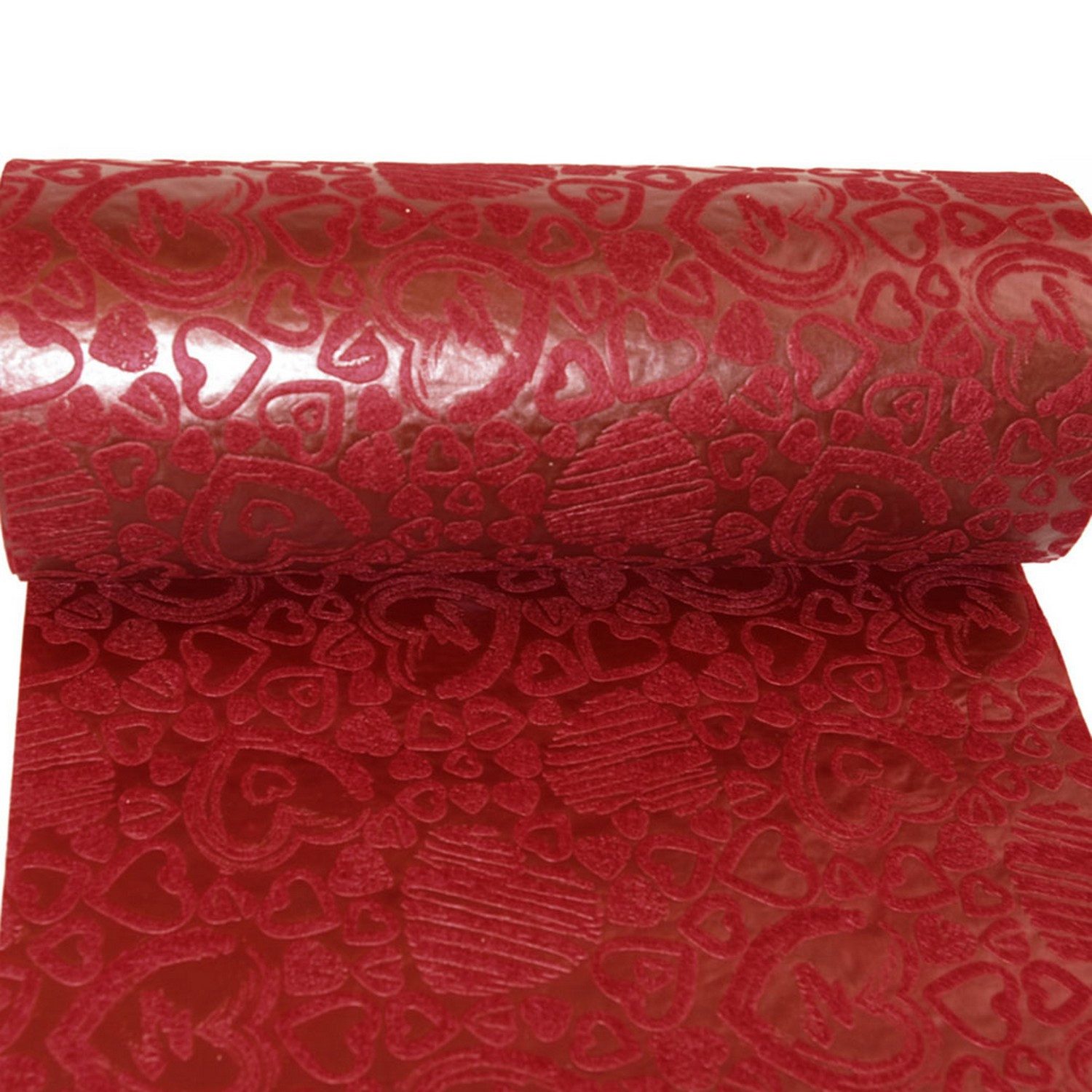 Deko AS Dekoobjekt Tischläufer Dekoflor® Herzen - bordeaux - 300mm - 5m - 5 günstig online kaufen