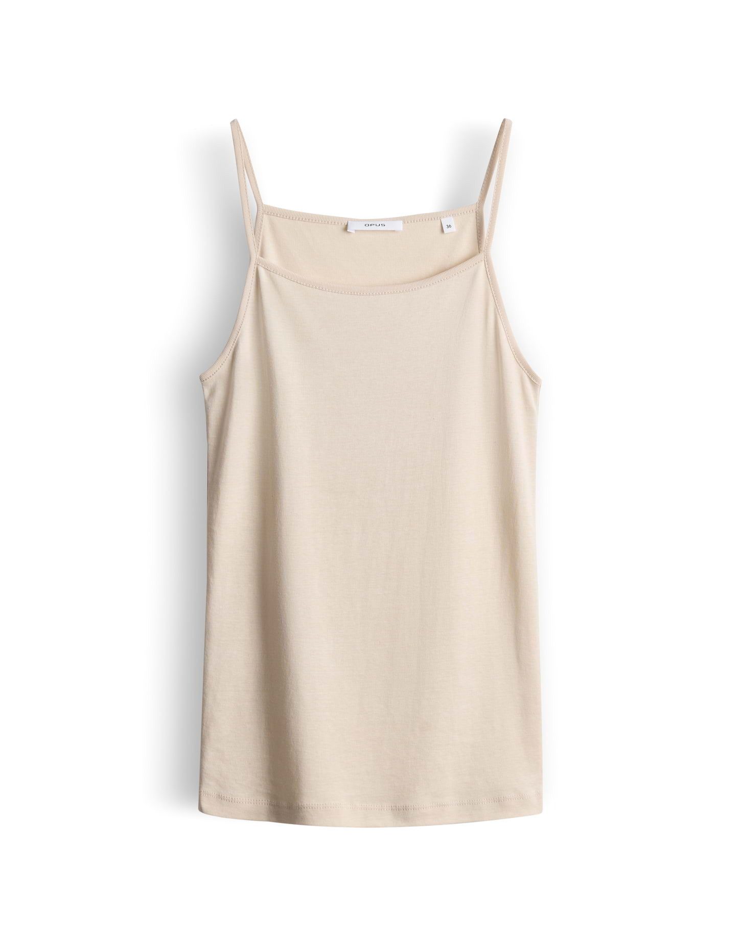 OPUS Shirttop ILKI Slim aus nachhaltiger Baumwolle Spaghettiträger, elastischer Stoff, weicher Griff