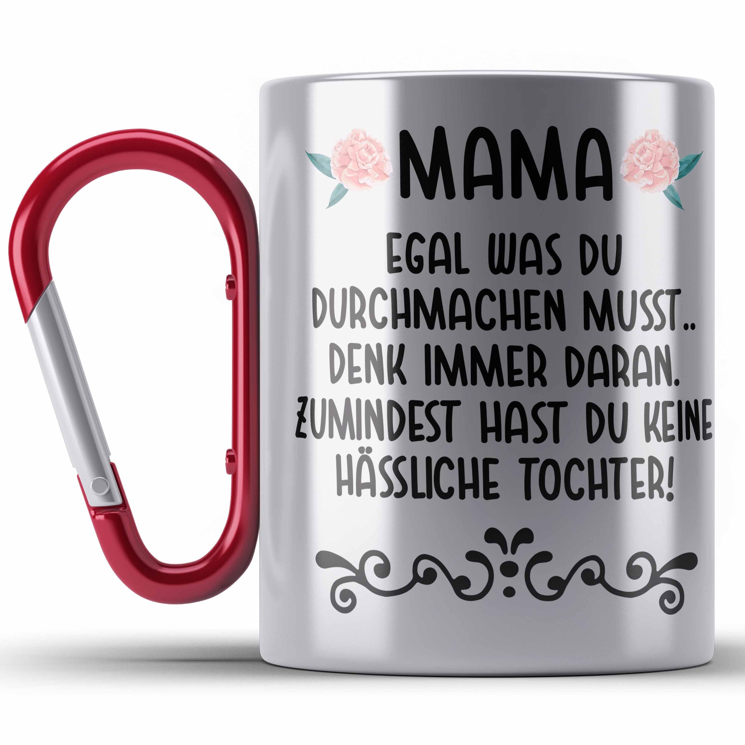 für Geschenk Tochter Mama von Rot - Tasse Keine Hä Edelstahl Thermotasse Spruch Lustig Trendation