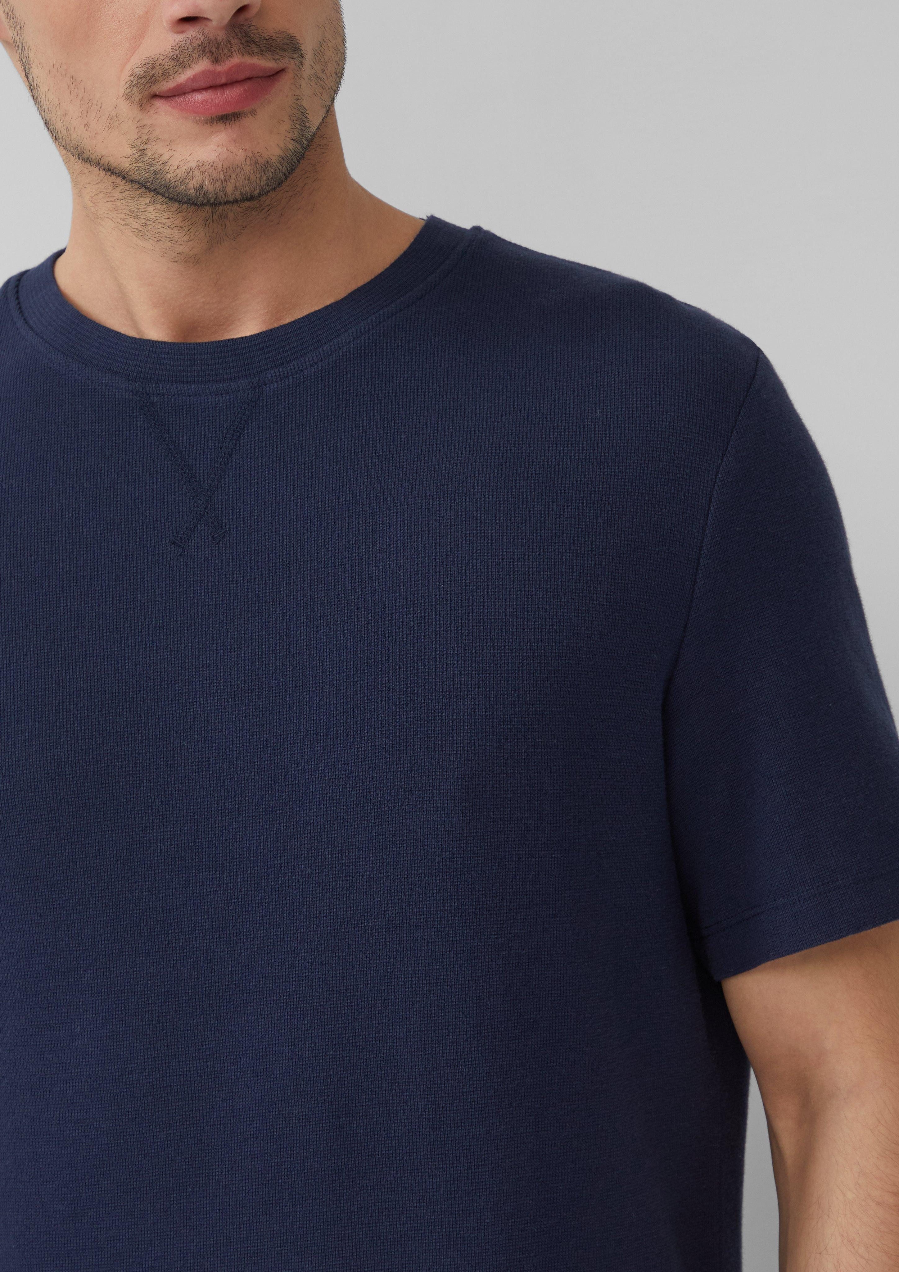 s.Oliver Kurzarmshirt Strukturiertes T-Shirt mit Crew günstig online kaufen
