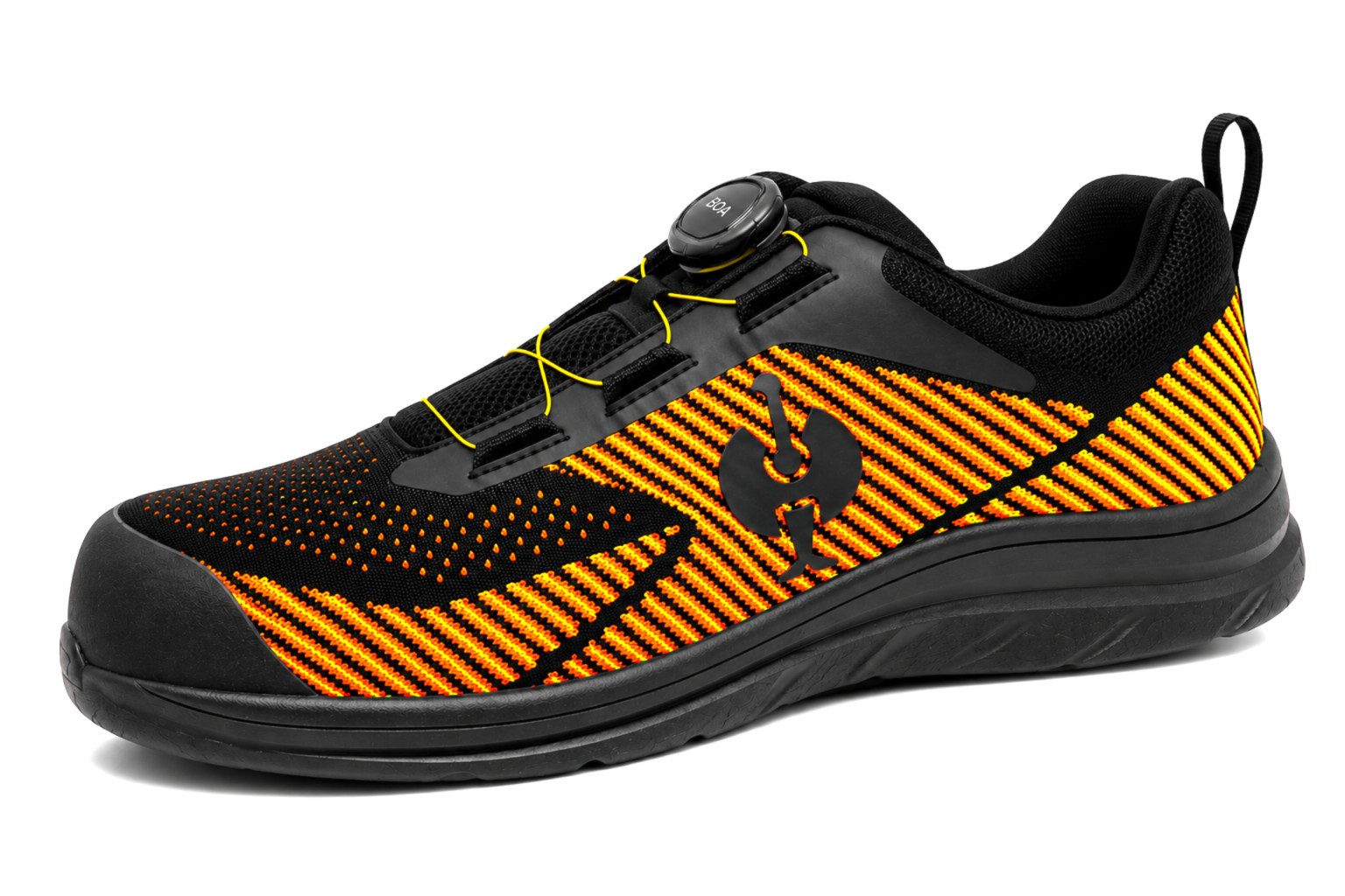 S1 Sicherheitshalbschuhe Tegmen IV schwarz/gelb/orange mit Alu-Kappe Sicherheitsschuh