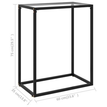 vidaXL Beistelltisch Konsolentisch Transparent 60x35x75 cm Hartglas (1-St)