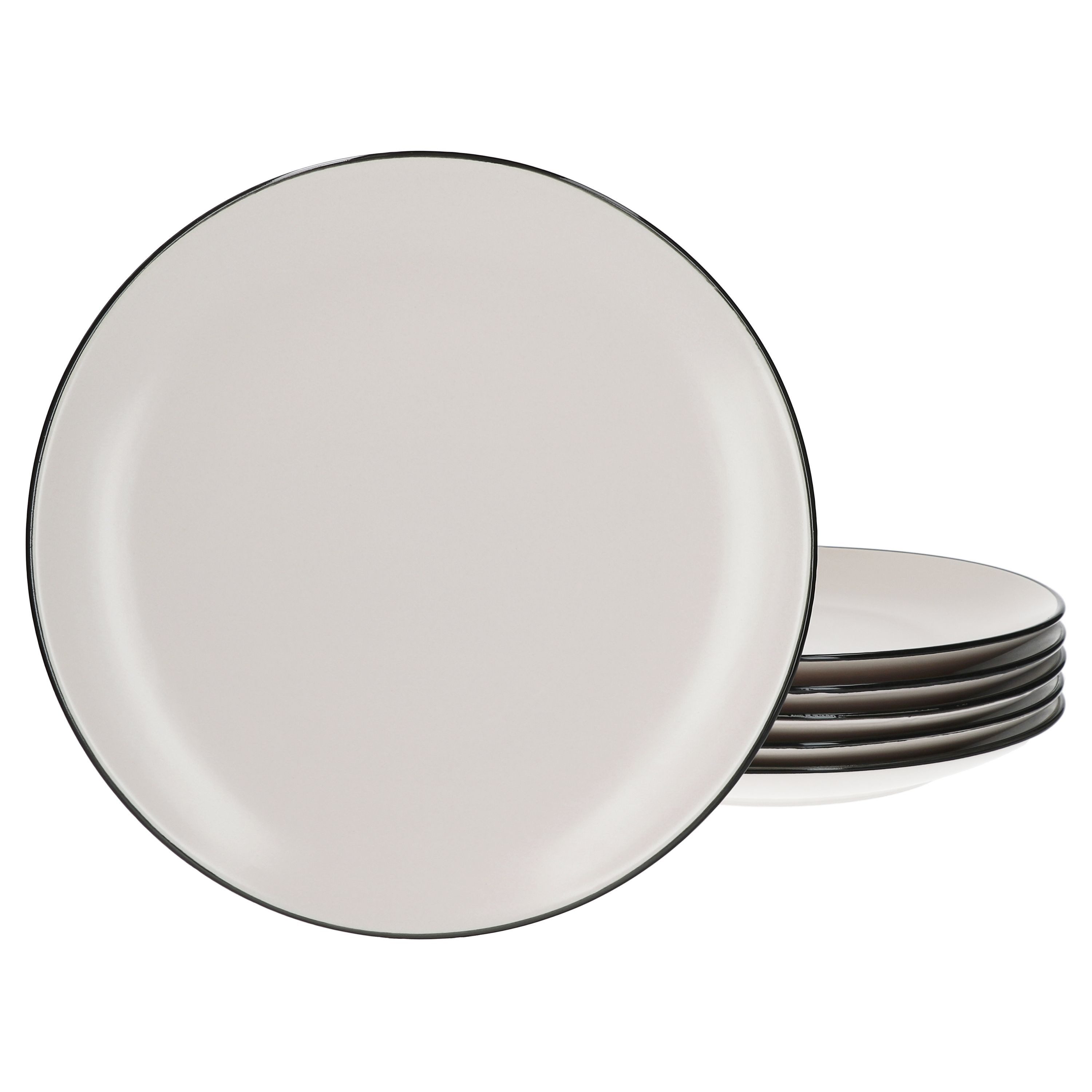 van Well Speiseteller 6er Set Essteller flach 27cm Campo creme