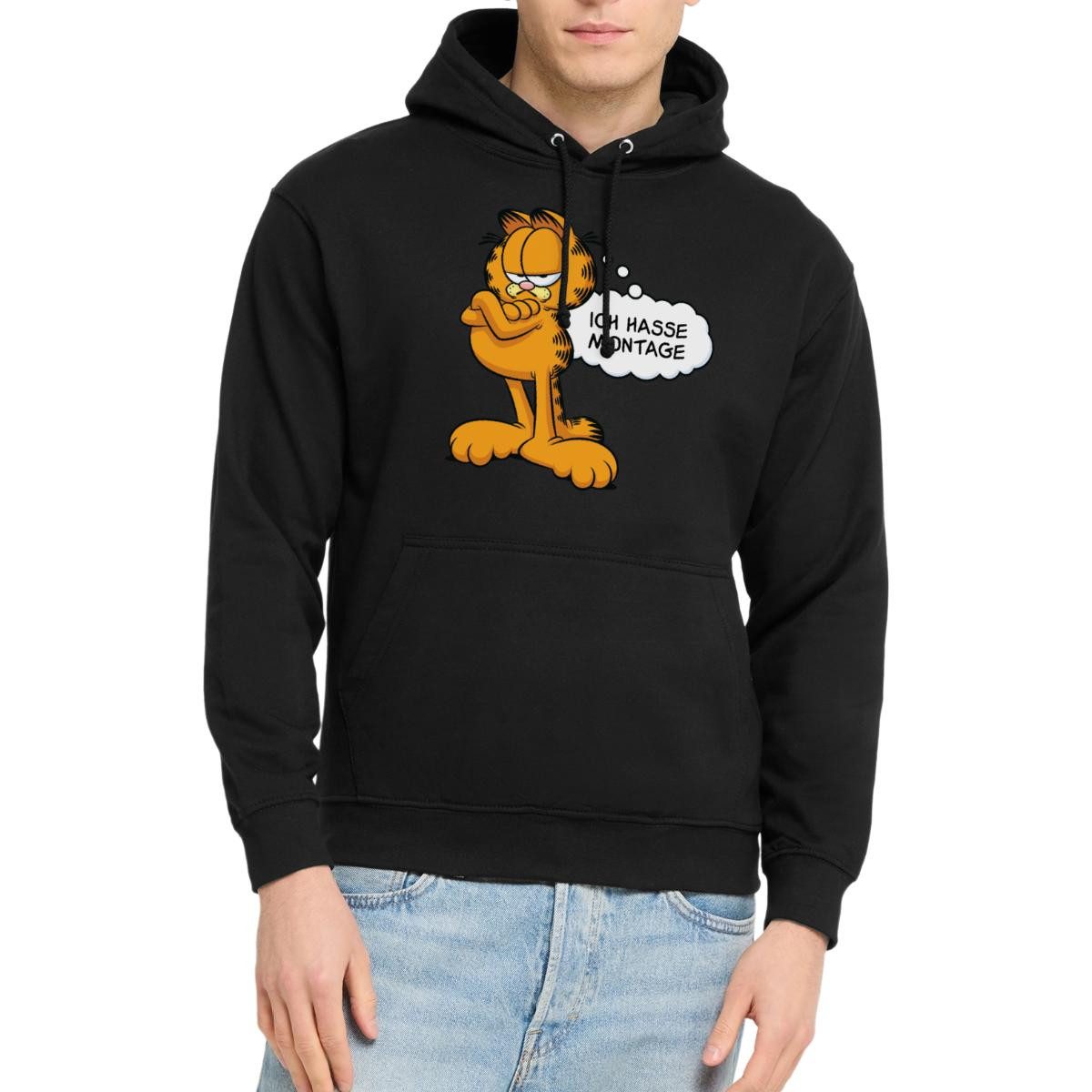 Spreadshirt Hoodie Garfield Ich Hasse Montage Lustiger Spruch Unisex Hoodie (1-tlg)