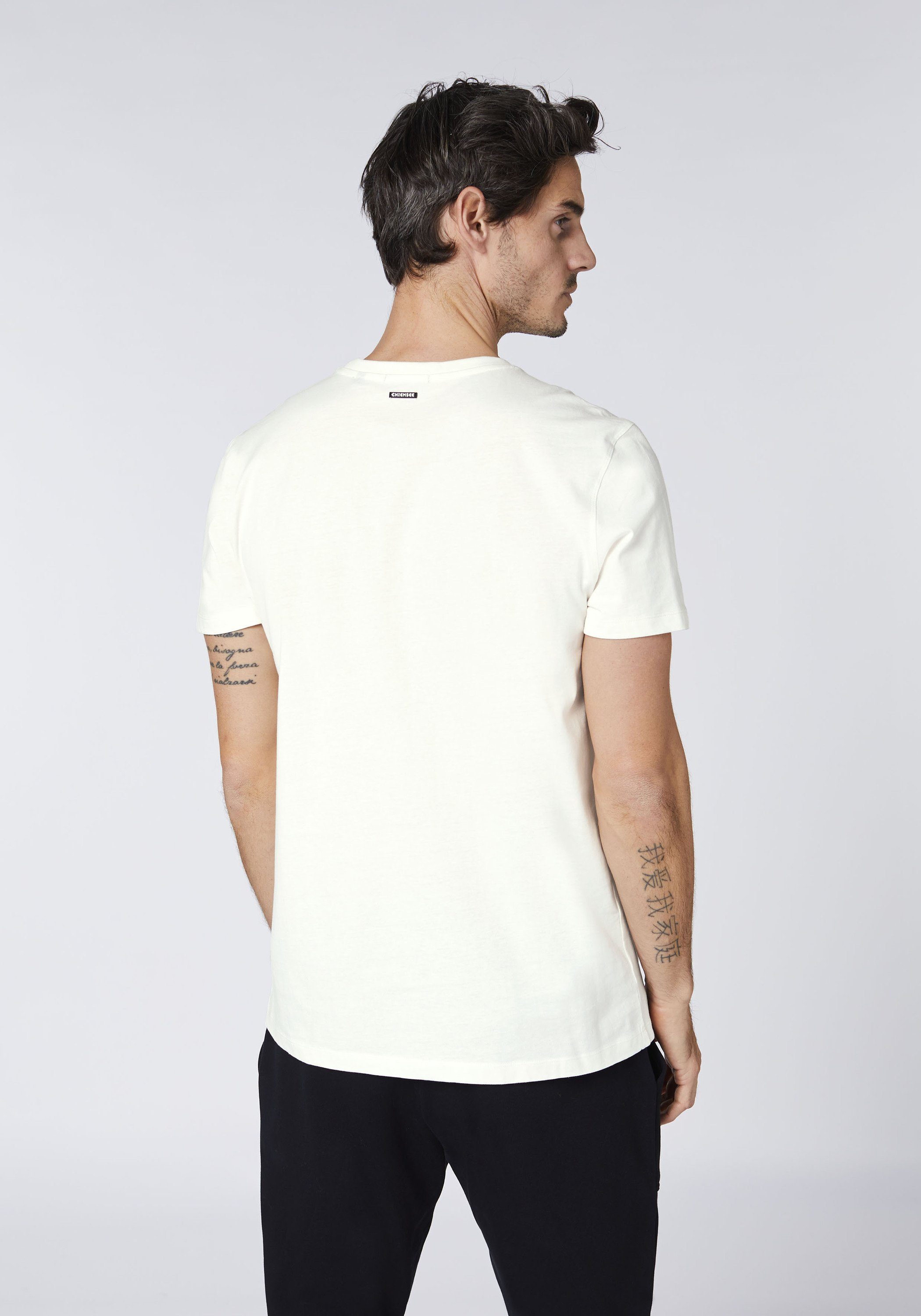 mit Chiemsee White T-Shirt PLUS-MINUS-Print Print-Shirt Star 1