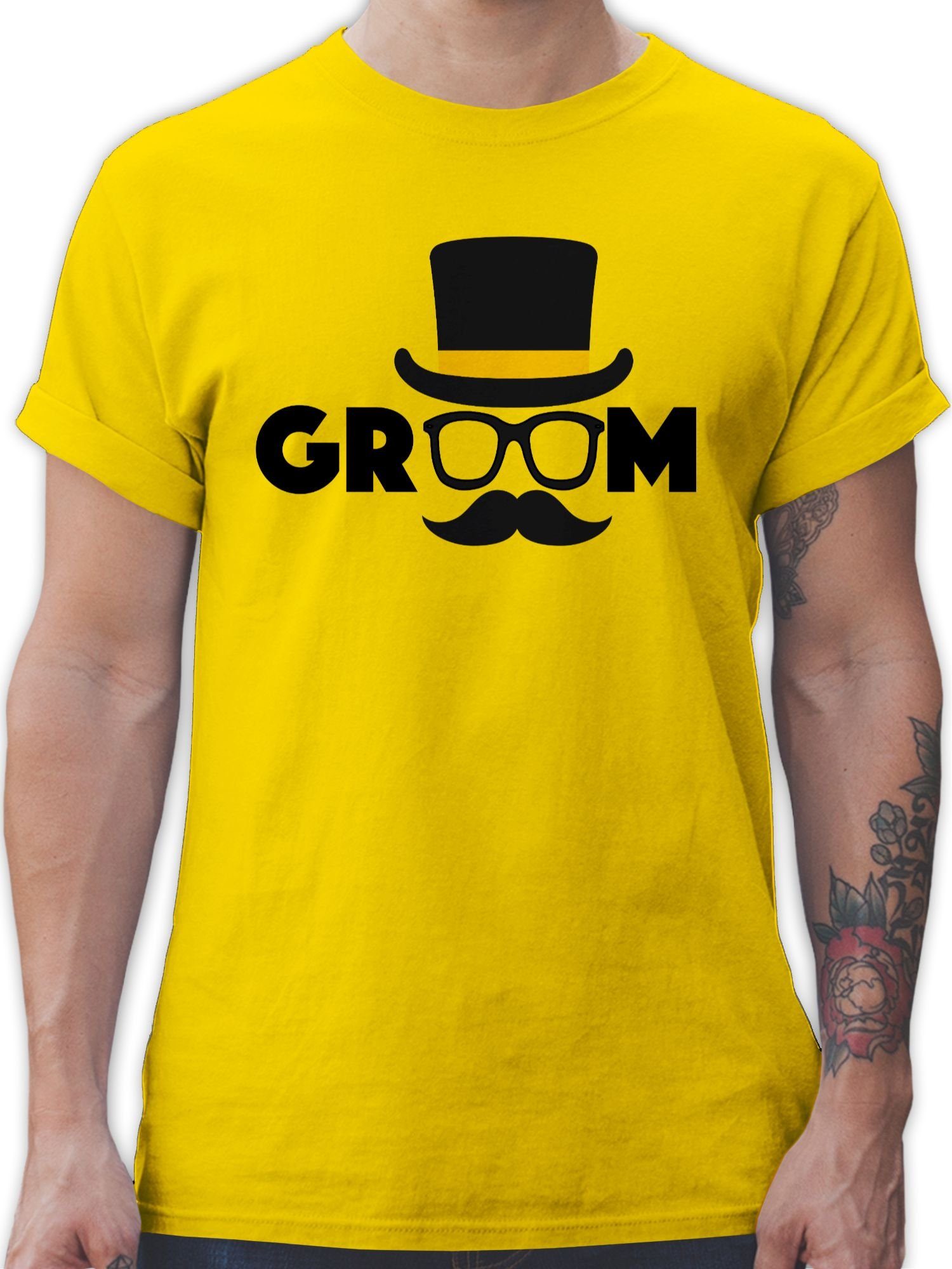 Shirtracer T-Shirt Groom JGA Männer 3 Gelb