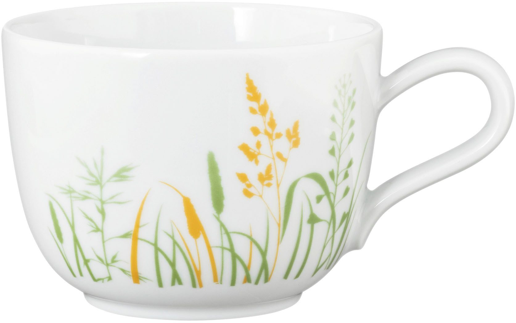 Seltmann Weiden Kaffeeservice Geschirr-Set, 18 Teile, Liberty Meadow Grasses (18-tlg), 6 Personen, Porzellan, Tassen, Untertassen, Teller, Made in Germany, 18 Teile, für 6 Personen