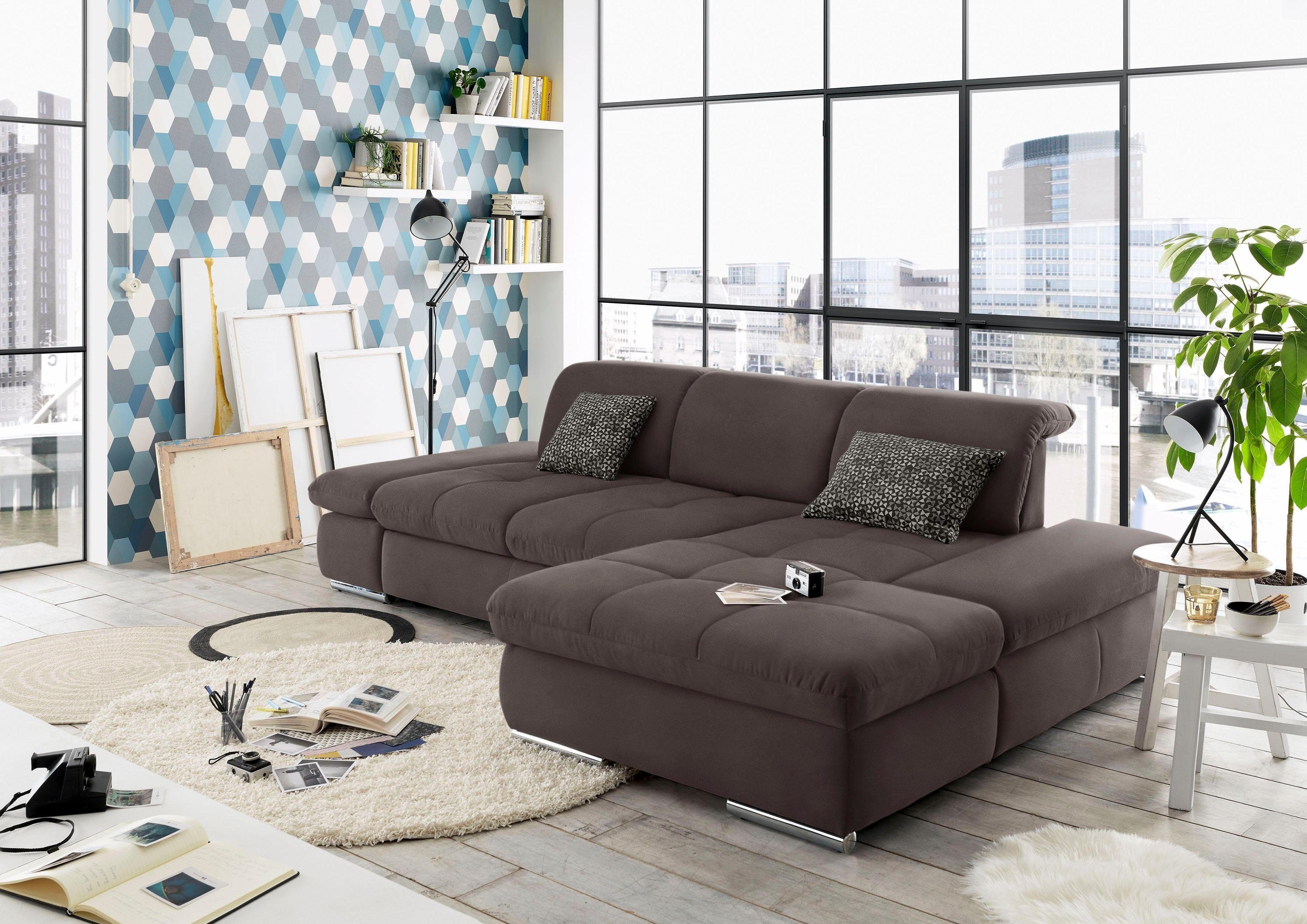 set one by Musterring Ecksofa "SO4100 V" mit verstellbaren Kopfteilen, wahl günstig online kaufen