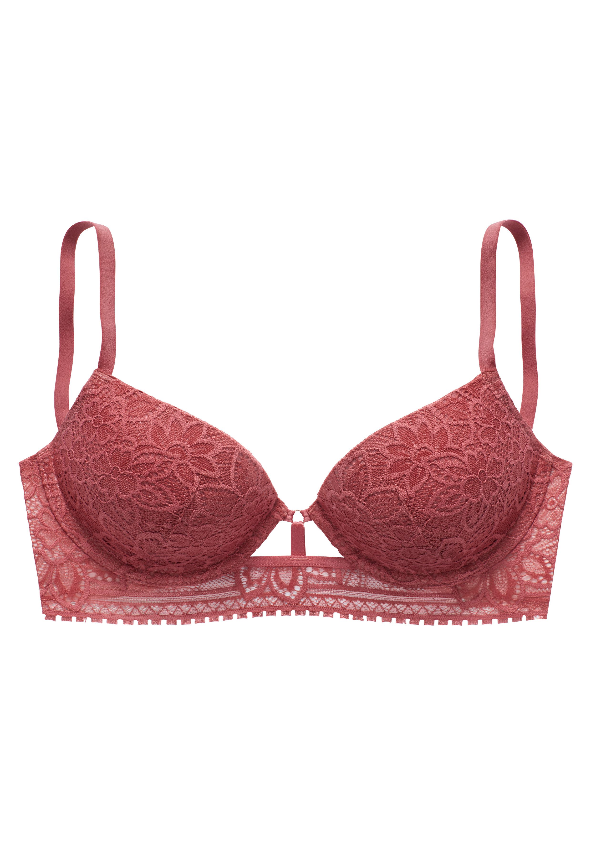 LASCANA Push-up-BH mit Bügel aus floraler Jacquardspitze, sexy Dessous