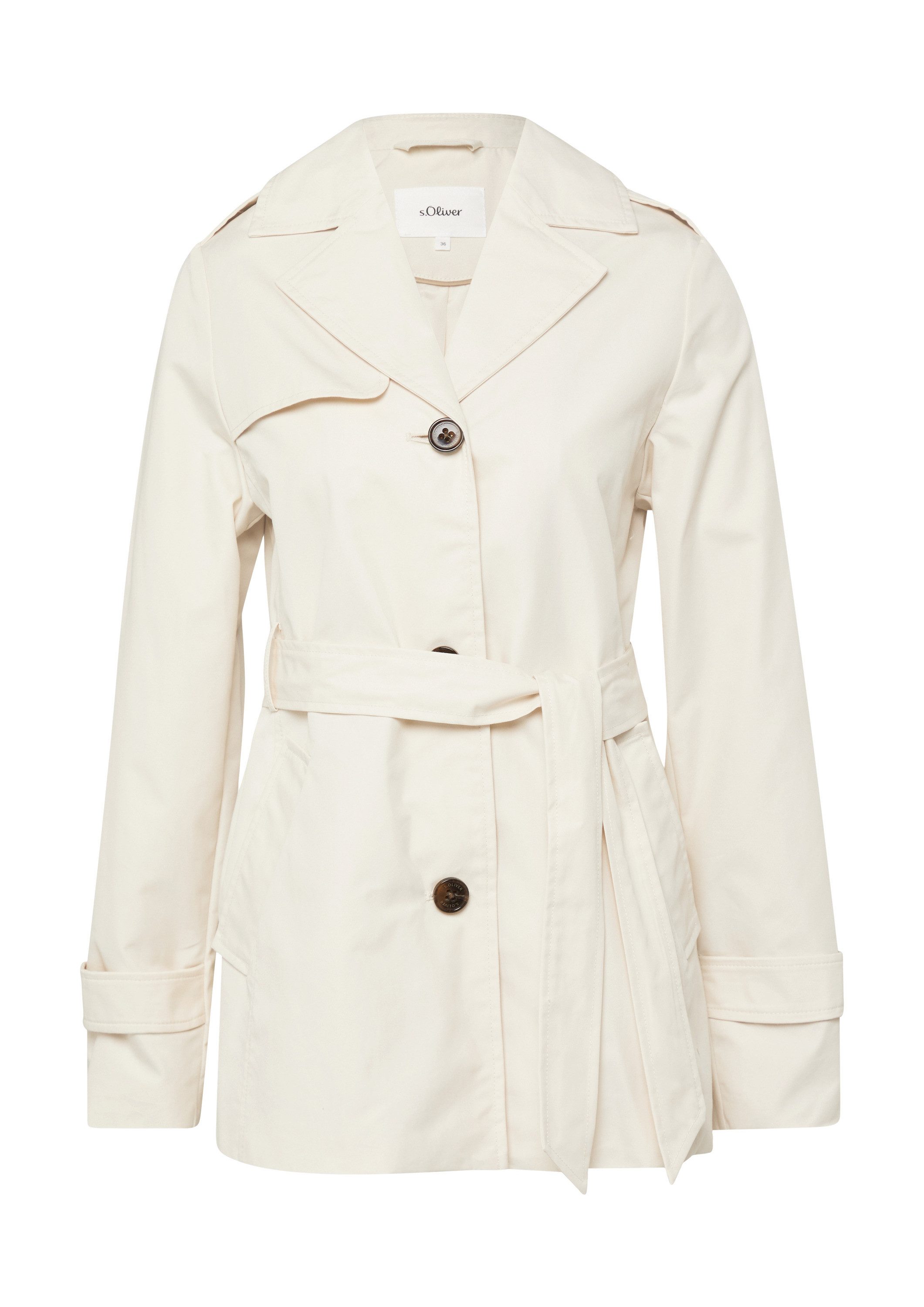 s.Oliver Trenchcoat Outdoor-Jacke Wasserabweisender Trenchcoat im Slim Fit günstig online kaufen