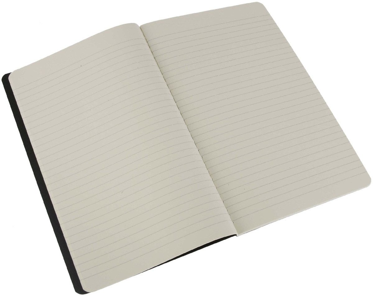 Notizbuch Notizheft Cahier L A5 13x21cm VE=3 Stück liniert schwarz.