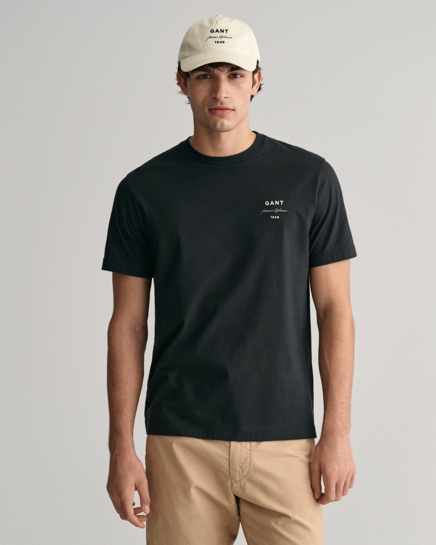 Gant T-Shirt LOGO SCRIPT SS T-SHIRT GANT-Grafikprint auf der Brust