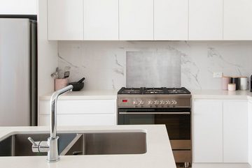MuchoWow Küchenrückwand Beton - Grau - Zement - Industriell - Strukturiert, (1-tlg), 60x40 cm, Herdblende aus Wandschutz, Temperaturbeständig küchen