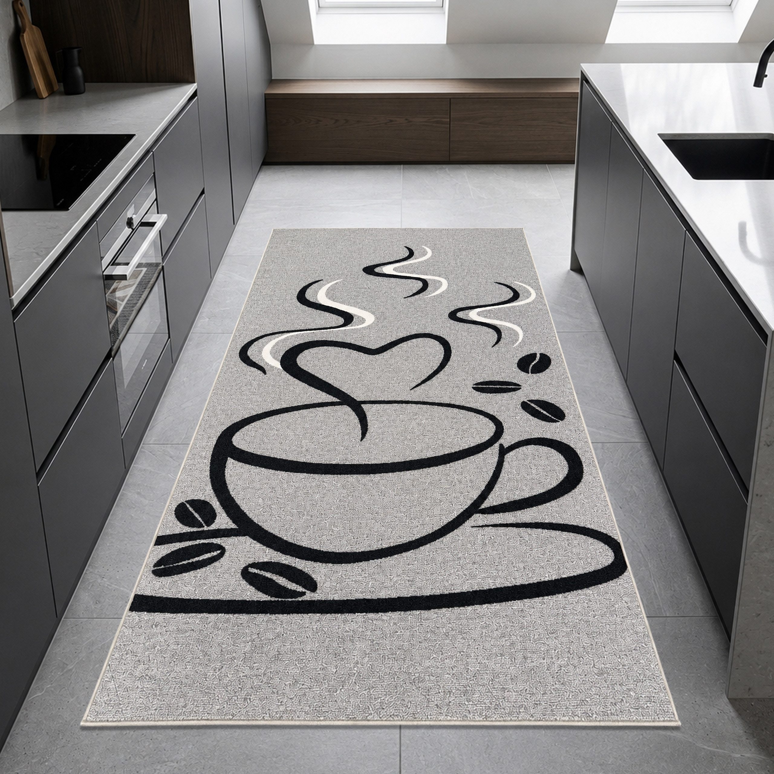 Carpetia Küchenläufer Robuste Küchenläufer, rechteckig, Höhe: 5 mm, großflächiges Küchendesign, gummierte rutschfeste Rückseite