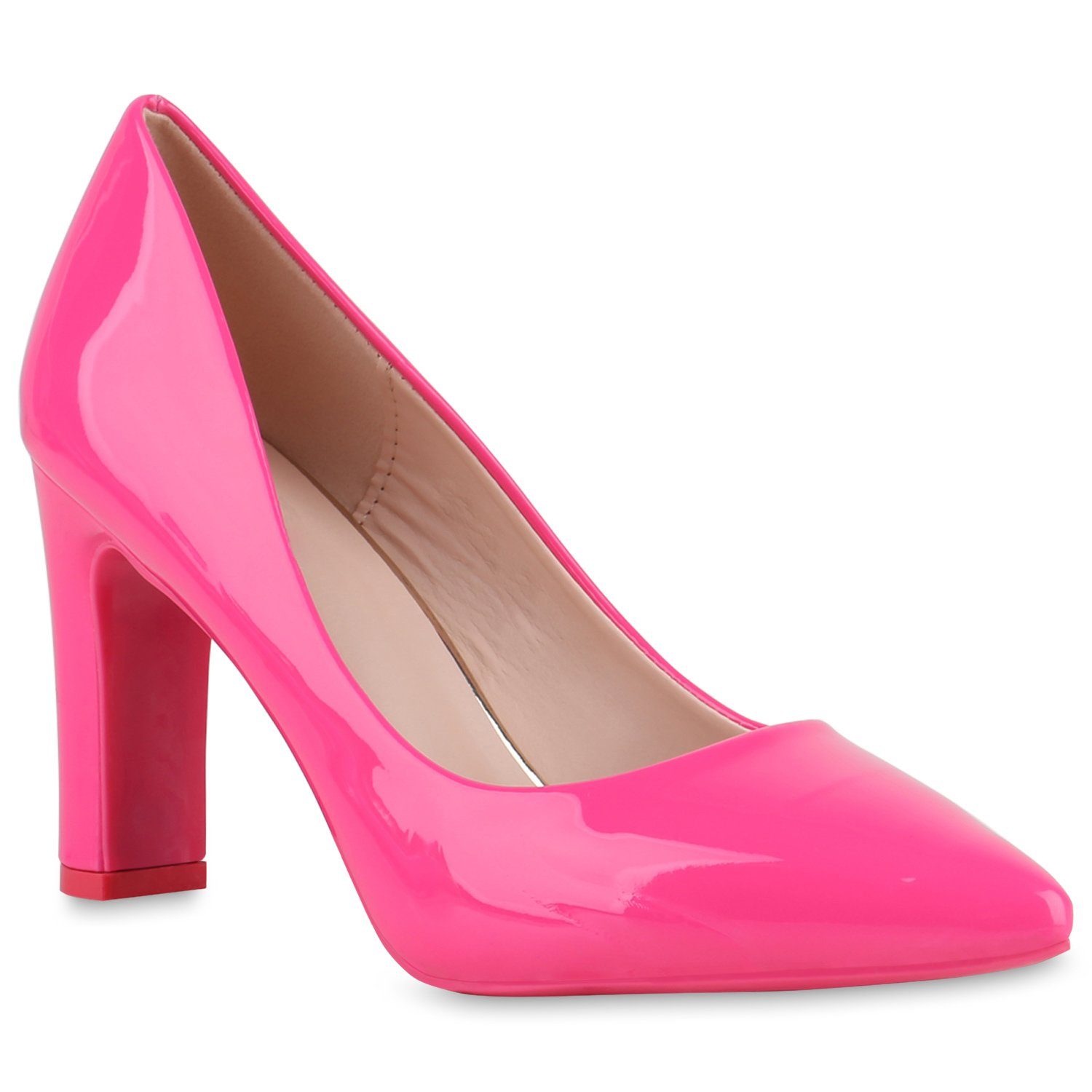 Bequeme VAN HILL Lack 832064 Pumps Fuchsia Schuhe