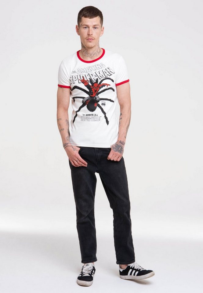 LOGOSHIRT T-Shirt Spider-Man mit detailliertem Print