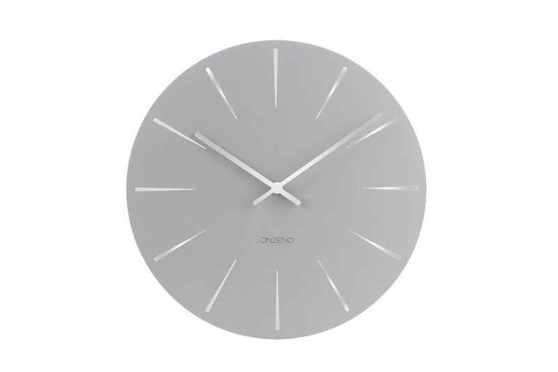 ONZENO Wanduhr THE EARNEST. 29x29x0.5 cm (handgefertigte Design-Uhr)