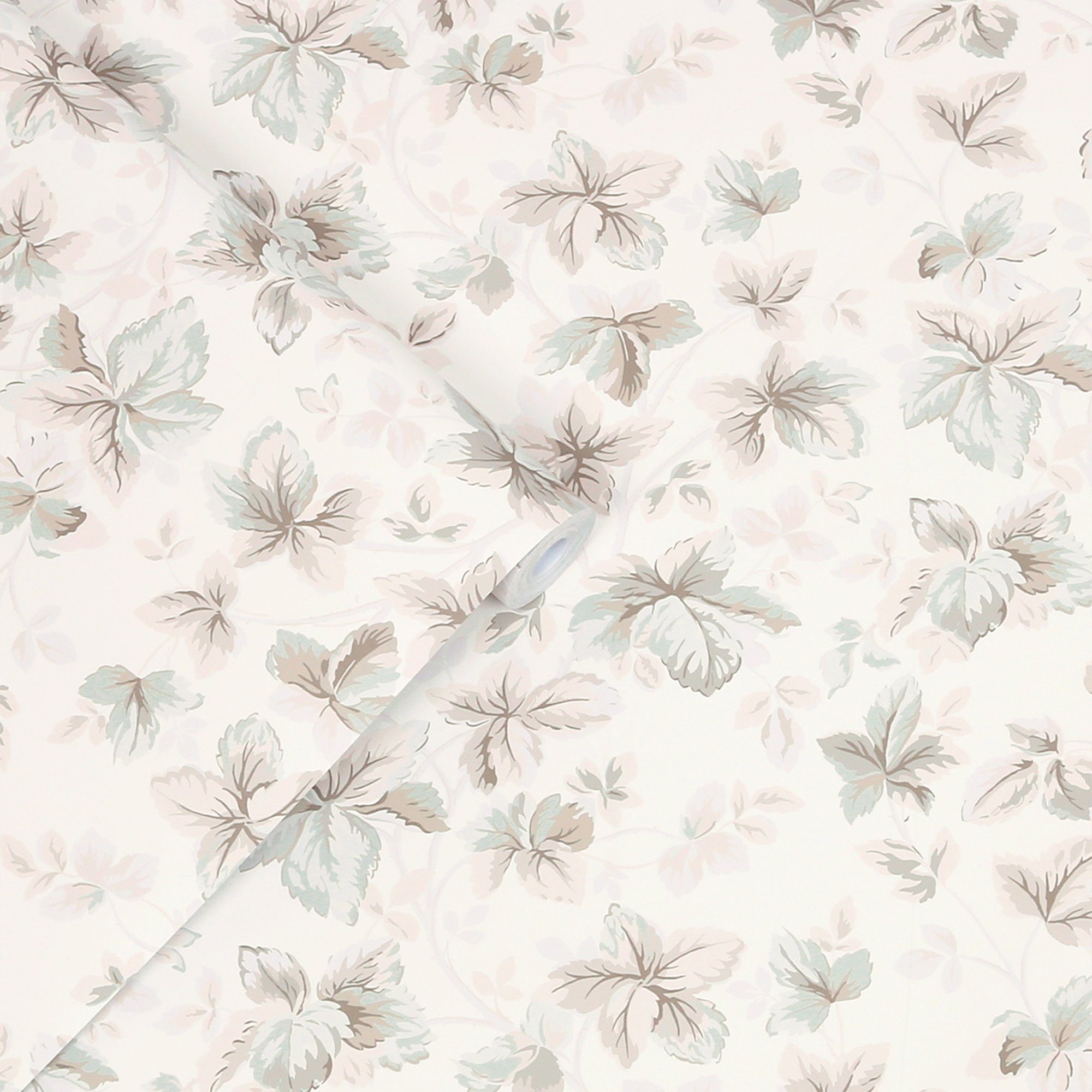LAURA ASHLEY Vliestapete Autumn Leaves, texturiert, floral, (1 St), 10mx52cm