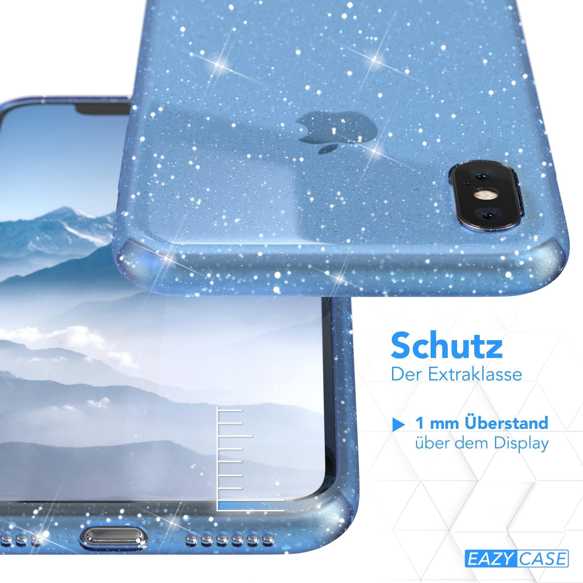EAZY CASE Handyhülle Glitter Case für Apple iPhone XS Max 6,5 Zoll, Silikonhülle Etui Silikon Schutzhülle Glitzereffekt Phone Case Blau – Bild 5 von 5