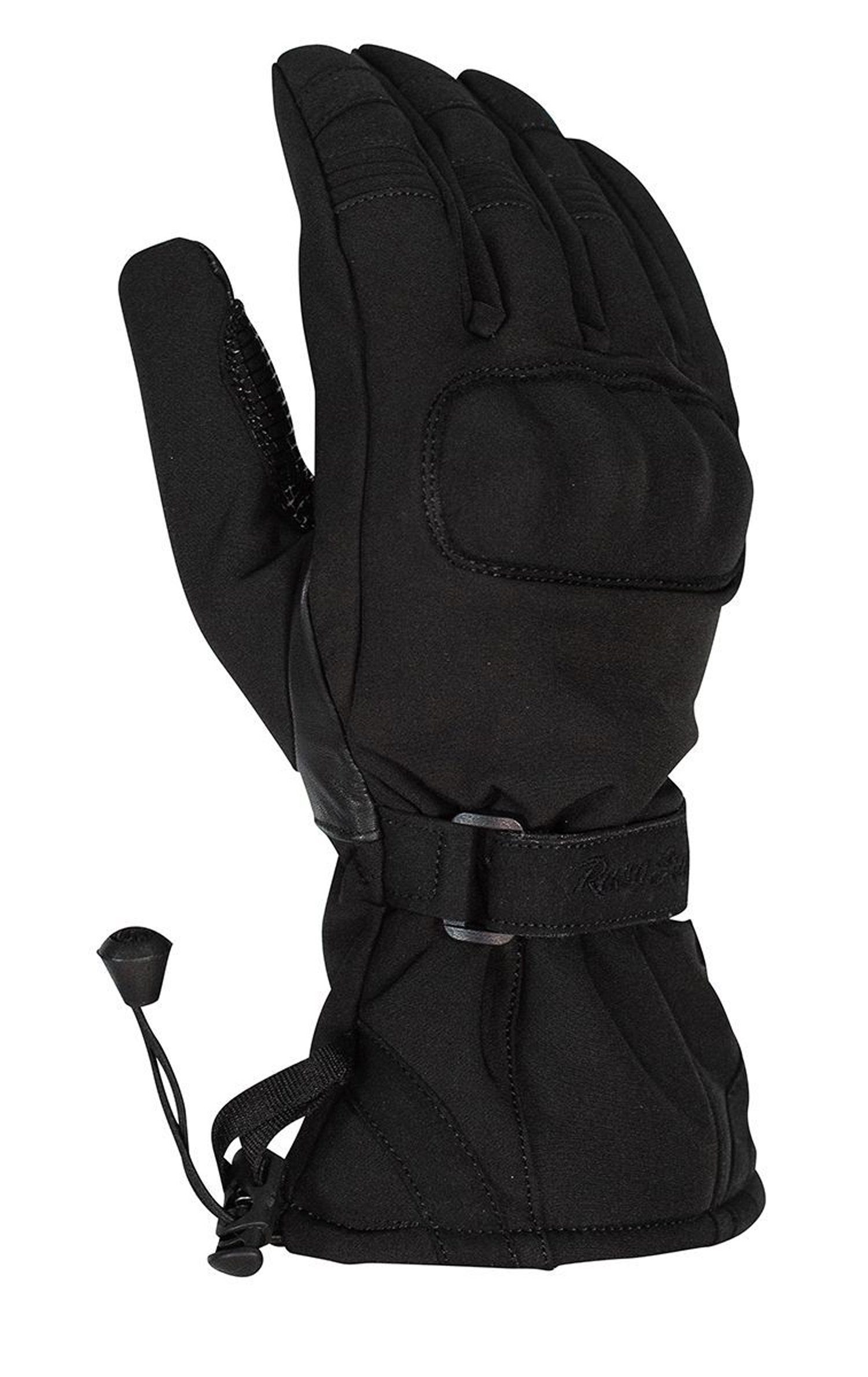 Rusty Stitches Motorradhandschuhe Handschuh Olly schwarz Motorrdhandschuhe Winter mit Protektoren gefüttert | Motorradhandschuhe