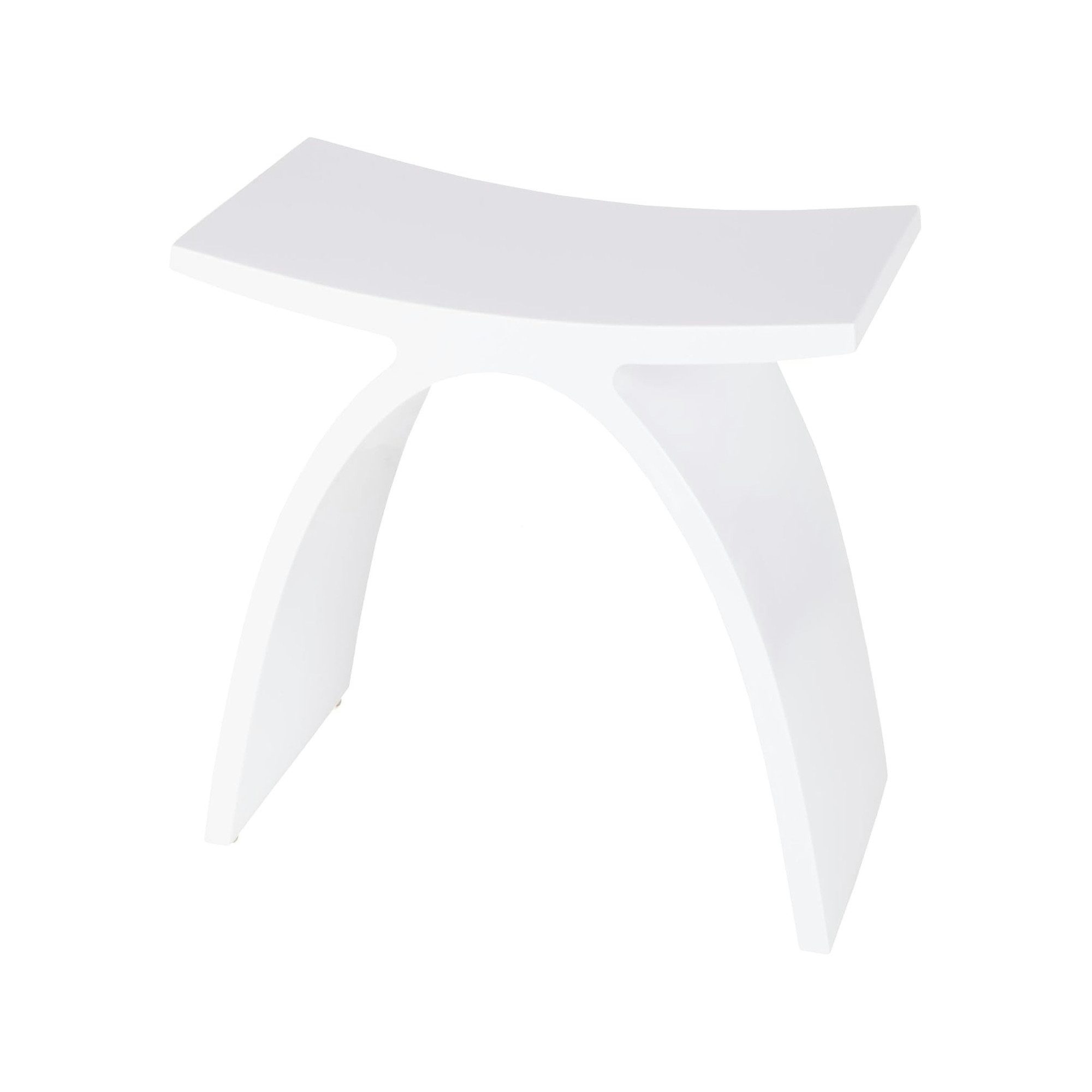 KZOAO Duschhocker Design Spa Badhocker aus Mineralguss Modell "Florenz", belastbar bis 150 kg