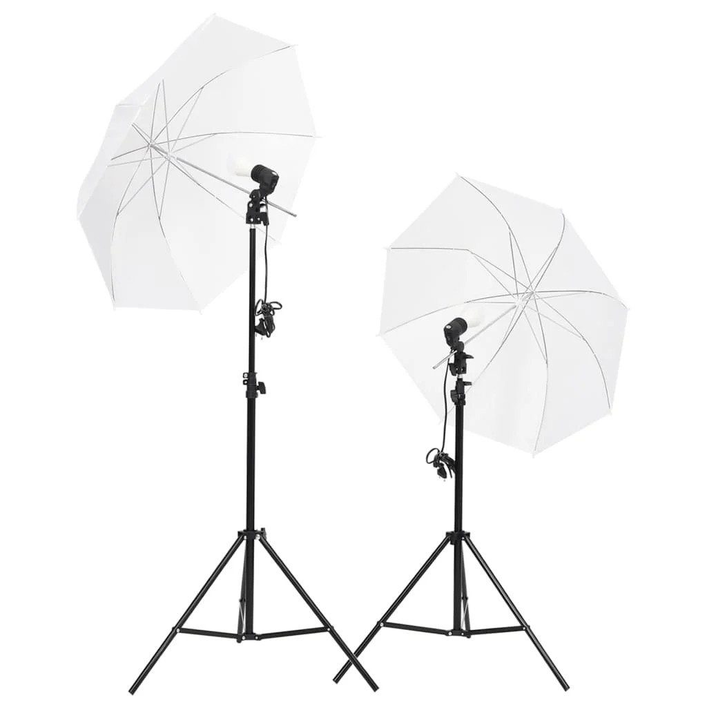 DOTMALL LED Studiobeleuchtung Fotostudio-Beleuchtung Set mit Stativen & Schirmen