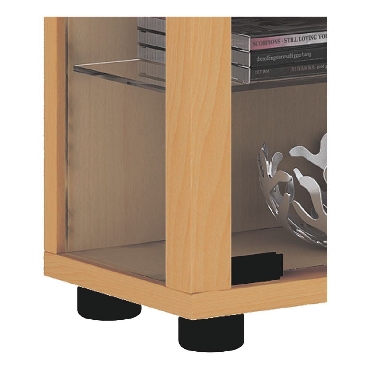 VCM Glasvitrine Lumo Mini rechteckig, mit Glastüren und 8 Fachböden