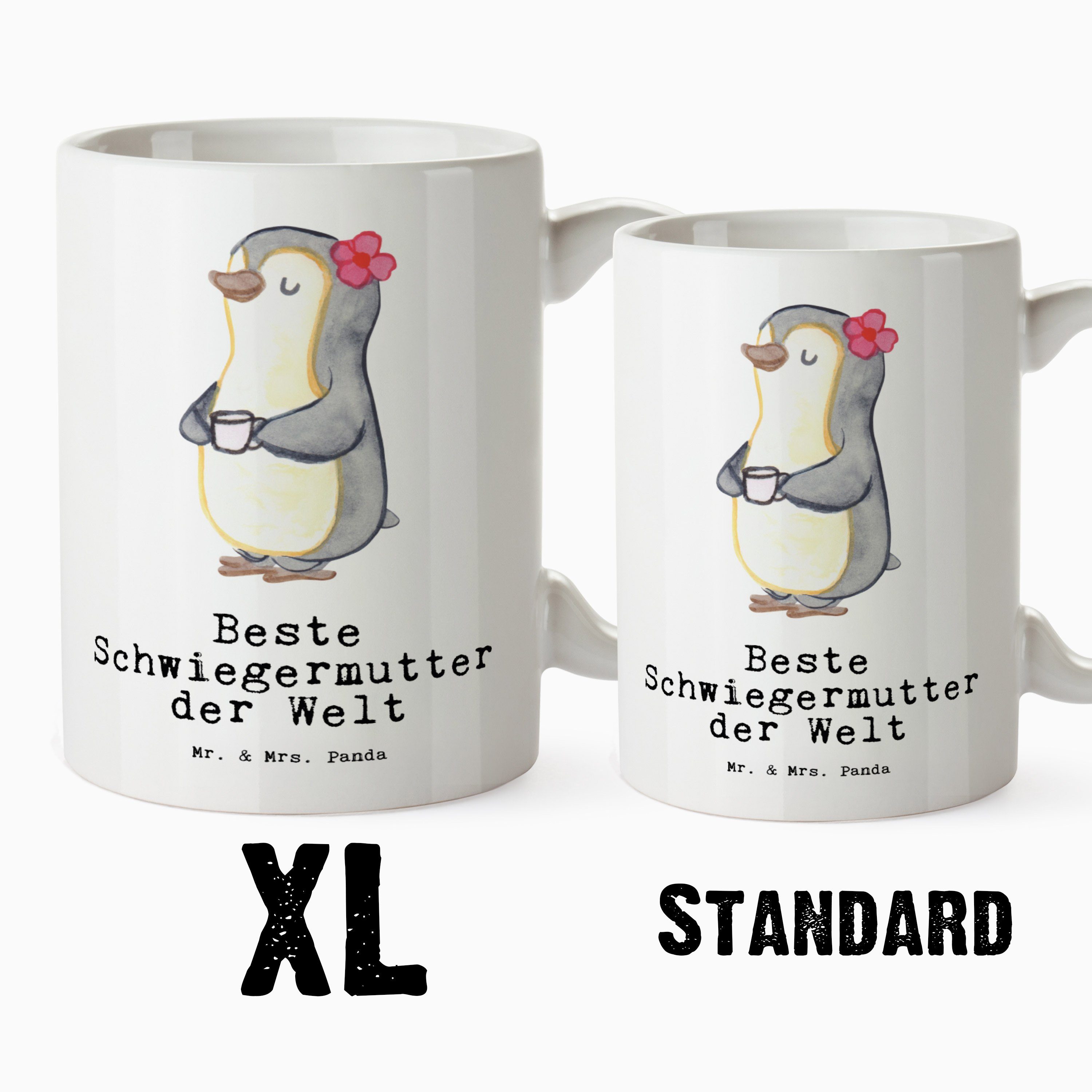 Mr. & Mrs. Panda der - Pinguin Danke, Beste Schwiegermutter - Keramik Welt Tasse Geschenk, Gesc, Tasse Weiß XL