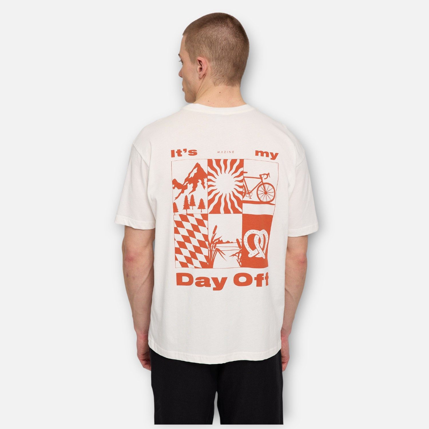 MAZINE T-Shirt T-Shirt mit Backprint "day off"
