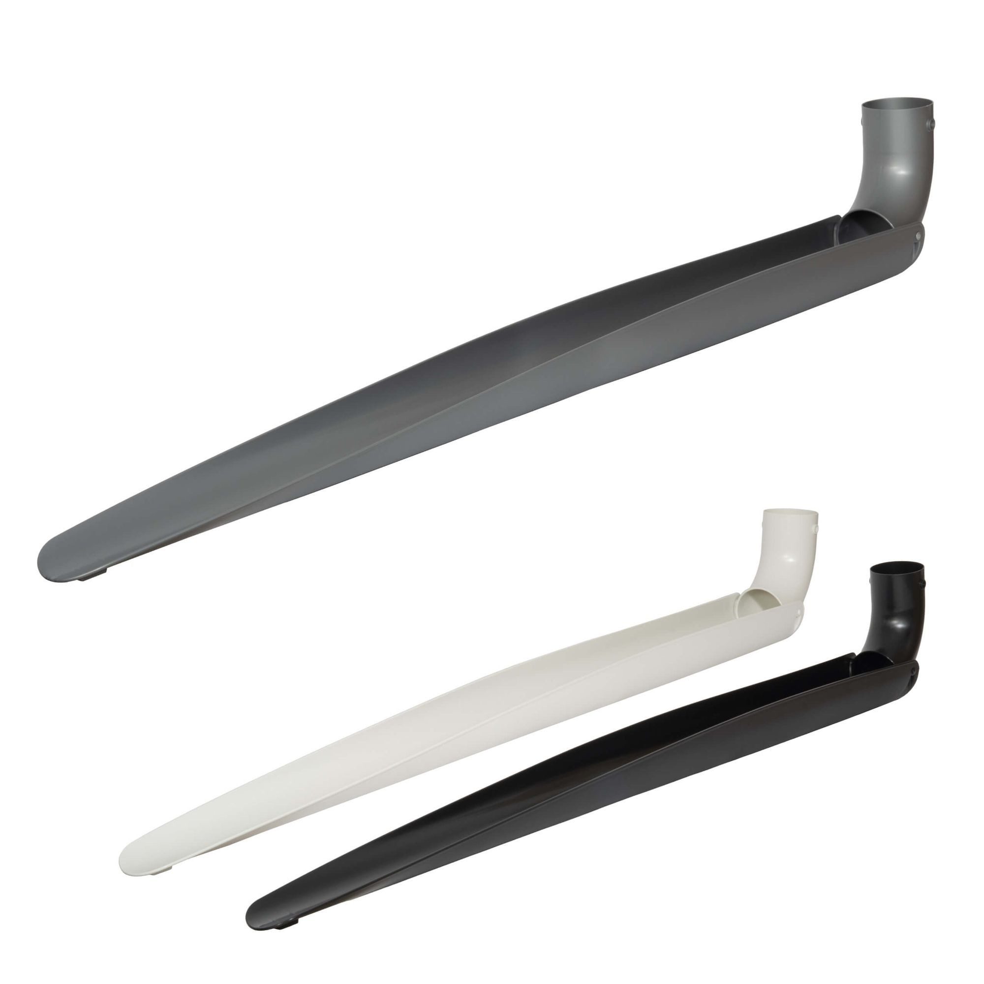 Jardinion Wasserspeier Klappbare Fallrohrverlängerung 9 x 150cm (Entwässerungsrinne für Regenrinne und Dachentwässerungssysteme, in Silber)