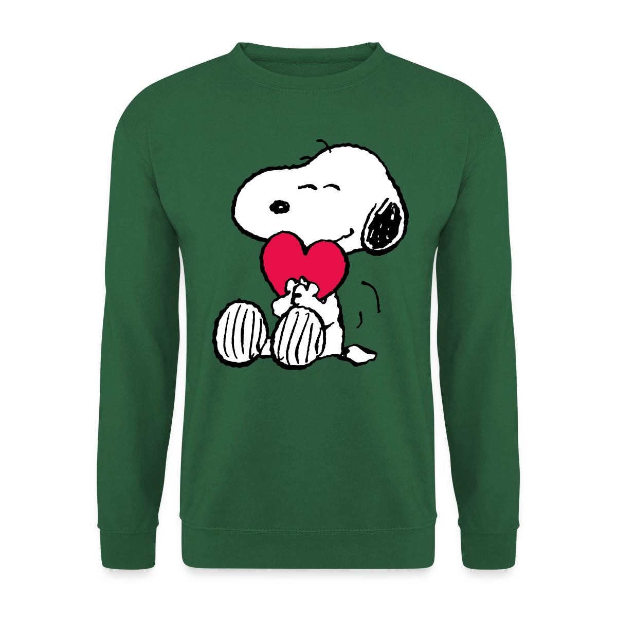 Spreadshirt Sweatshirt Peanuts Snoopy Herz Love Geschenk Unisex Pullover (1-tlg)