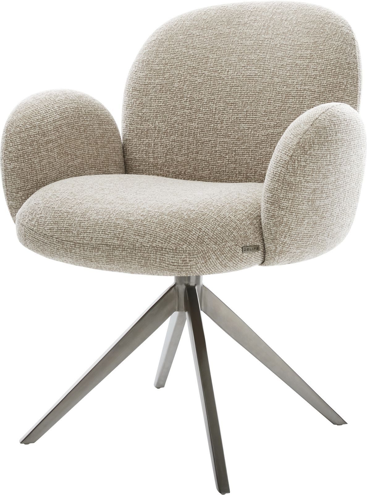 DELIFE Polsterstuhl Nube-Flex, mit Armlehnen Kreuzgestell günstig online kaufen