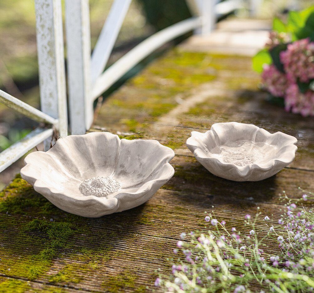 Home-trends24.de Dekoschale Schale Blüte 2er-Set Wohn- u. Garten Deko