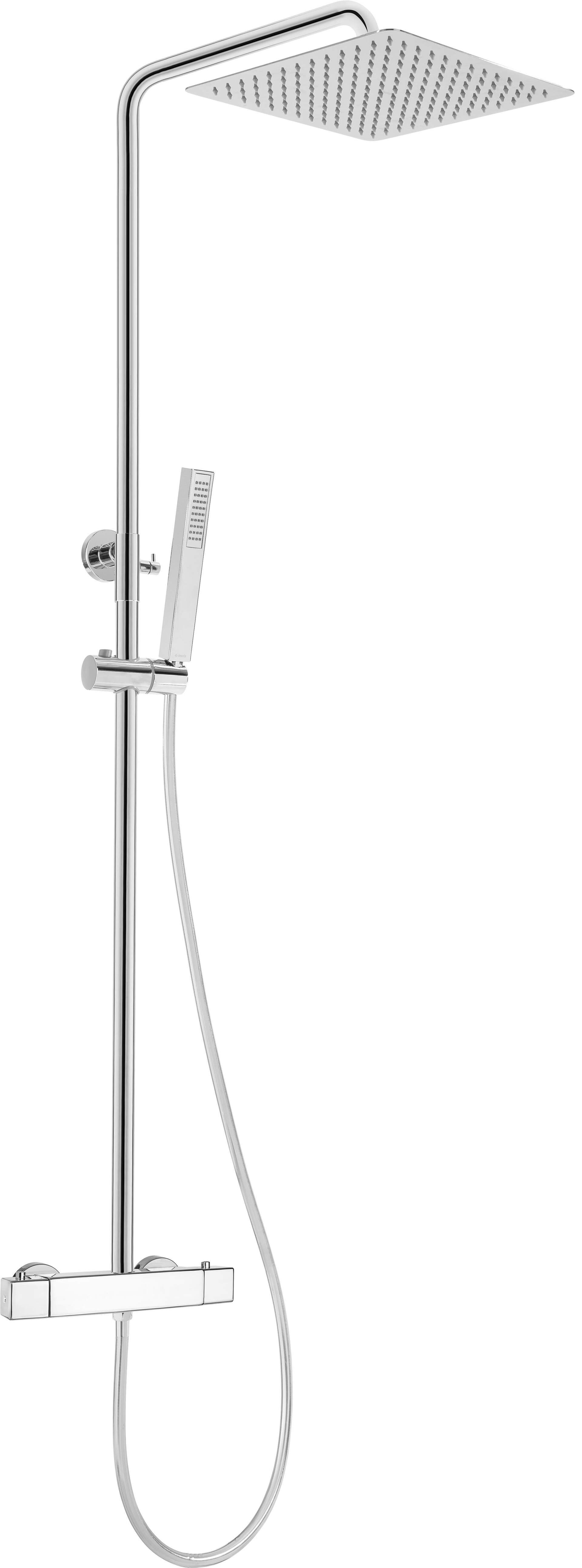Duscharmatur Duschsystem mit Duscharmatur, thermostatisch Chrom