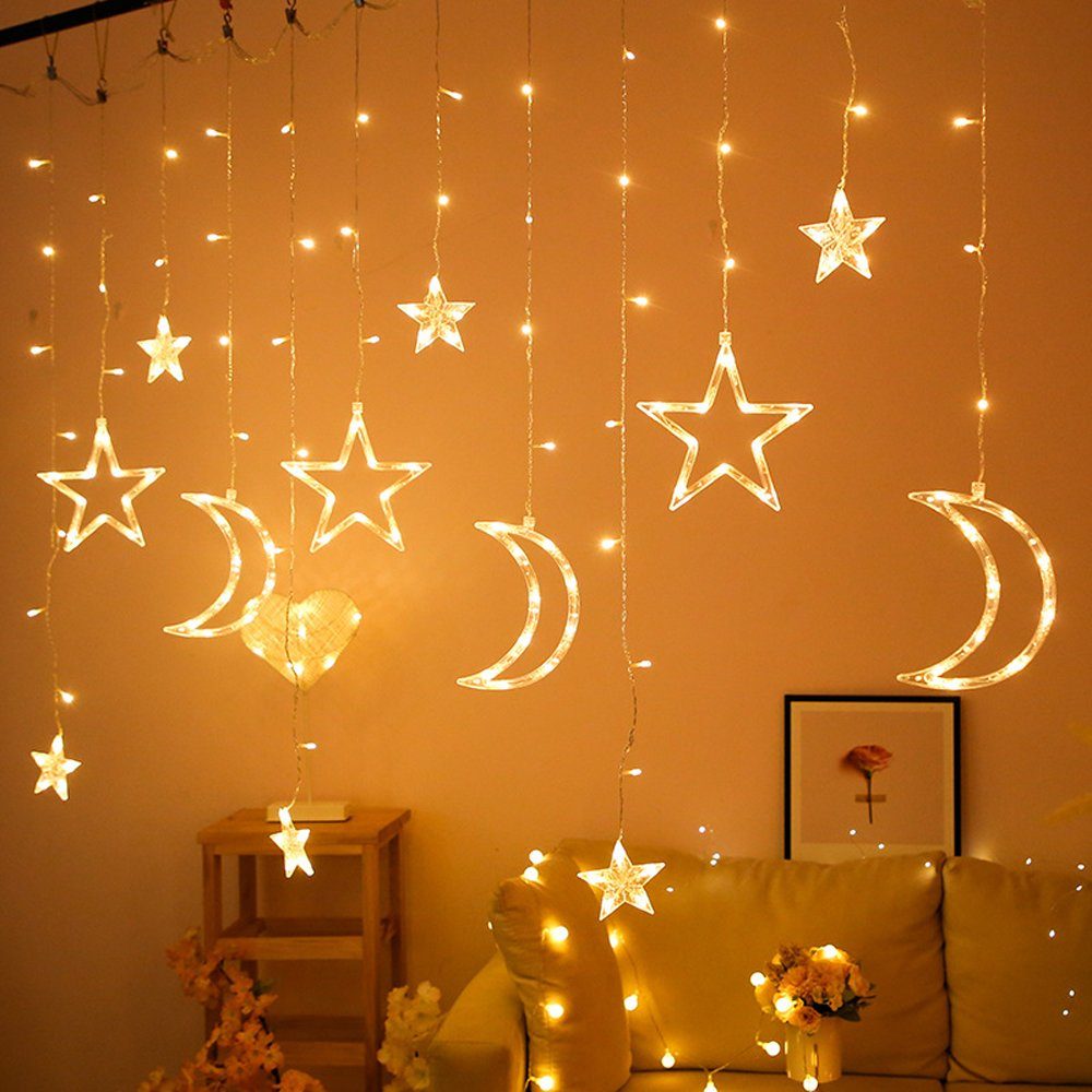 MUPOO LED-Lichterkette LED-Lichtervorhang 3.5M,IP44 Wasserdicht 8 günstig online kaufen