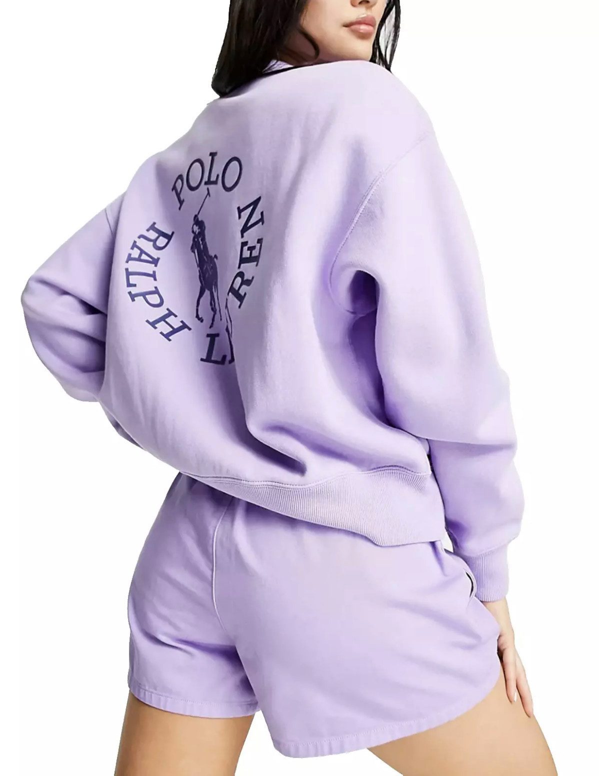 Polo Ralph Lauren Shorts Sweatshorts Kordelzug Sports Hose Lounge Pants Kordelzug, Logo-Stickerei in Lavendel
