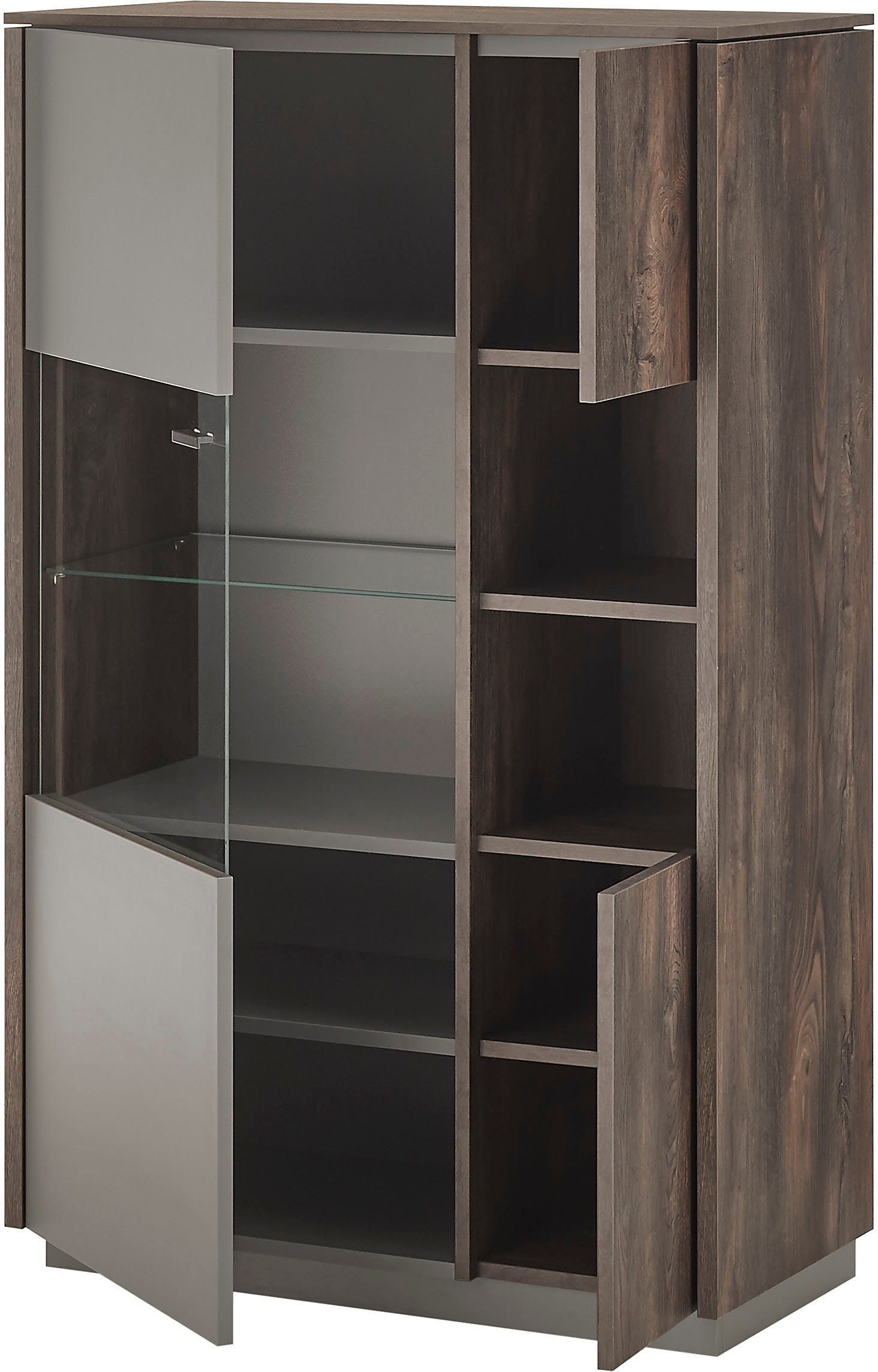 INOSIGN Vitrine LARGO Höhe ca. 130 cm Soft-Close-Funktion