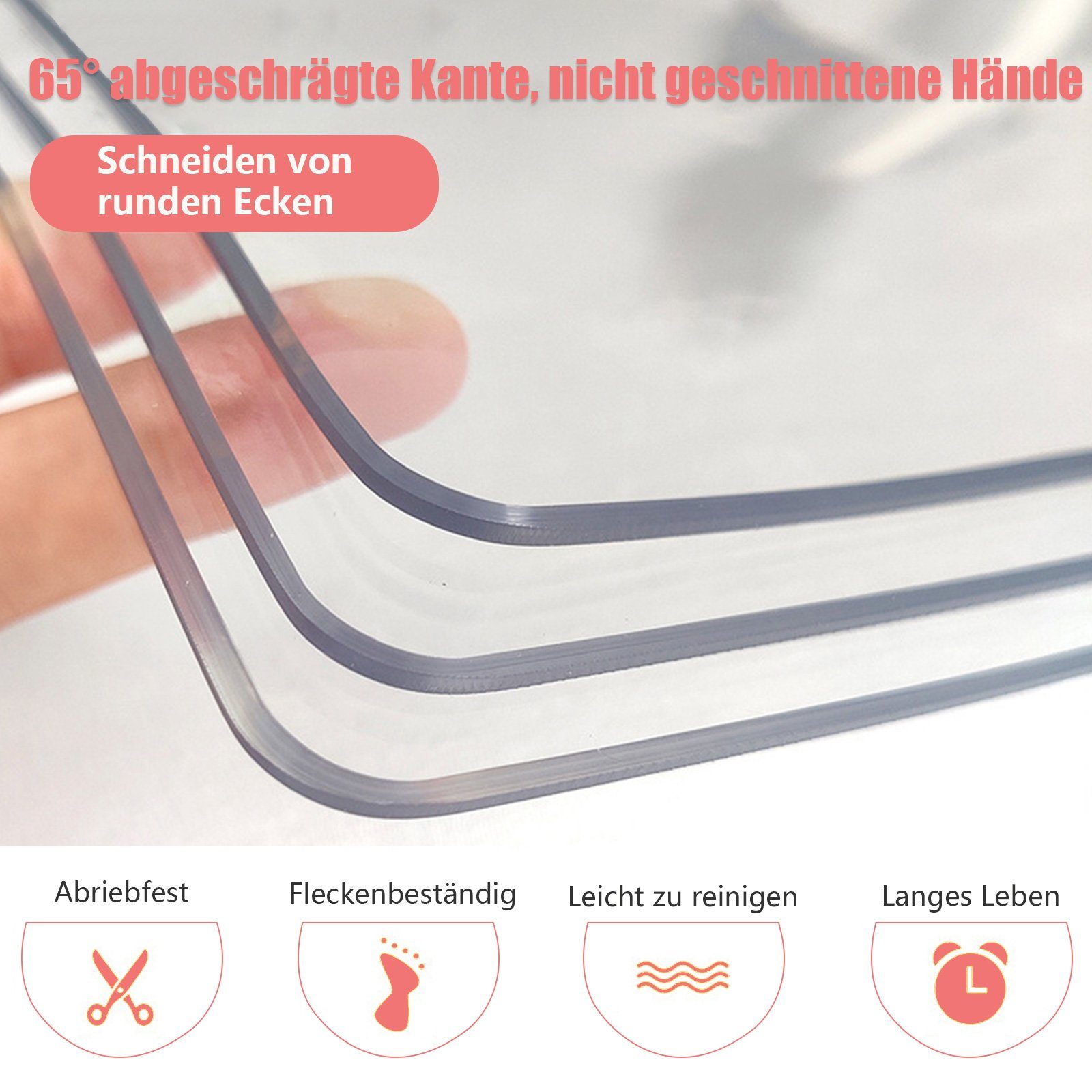 TWSOUL Tischdecke 65° Abgeschrägte Kante 2mm günstig online kaufen