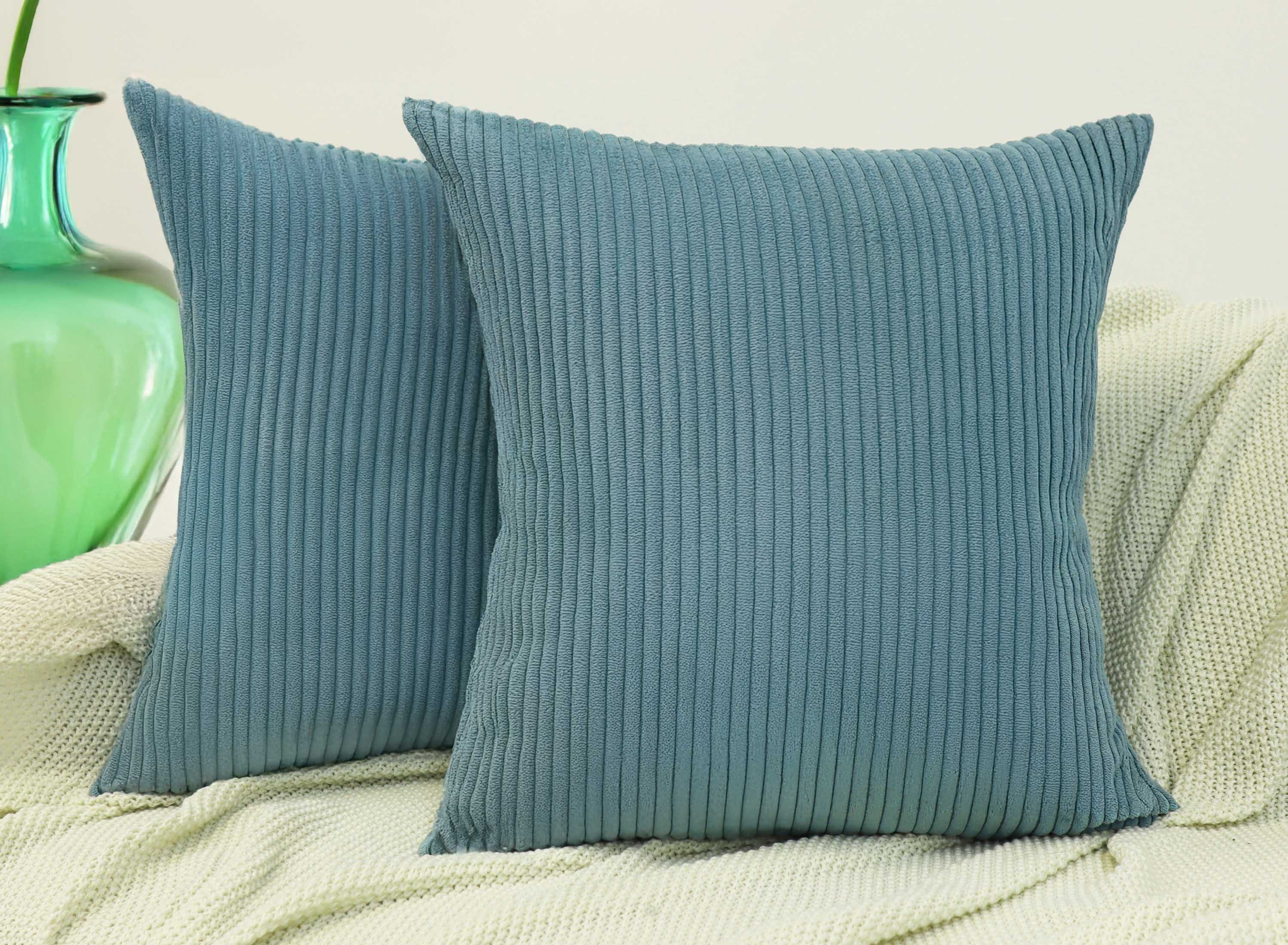 Amilian Dekokissen mit Füllung und Kissenbezug - 2er Set - Kissen, Zierkissen, Sofakissen, (2 Stück), Kopfkissen, Kuschelkissen, Couchkissen mit Kissenfüllung