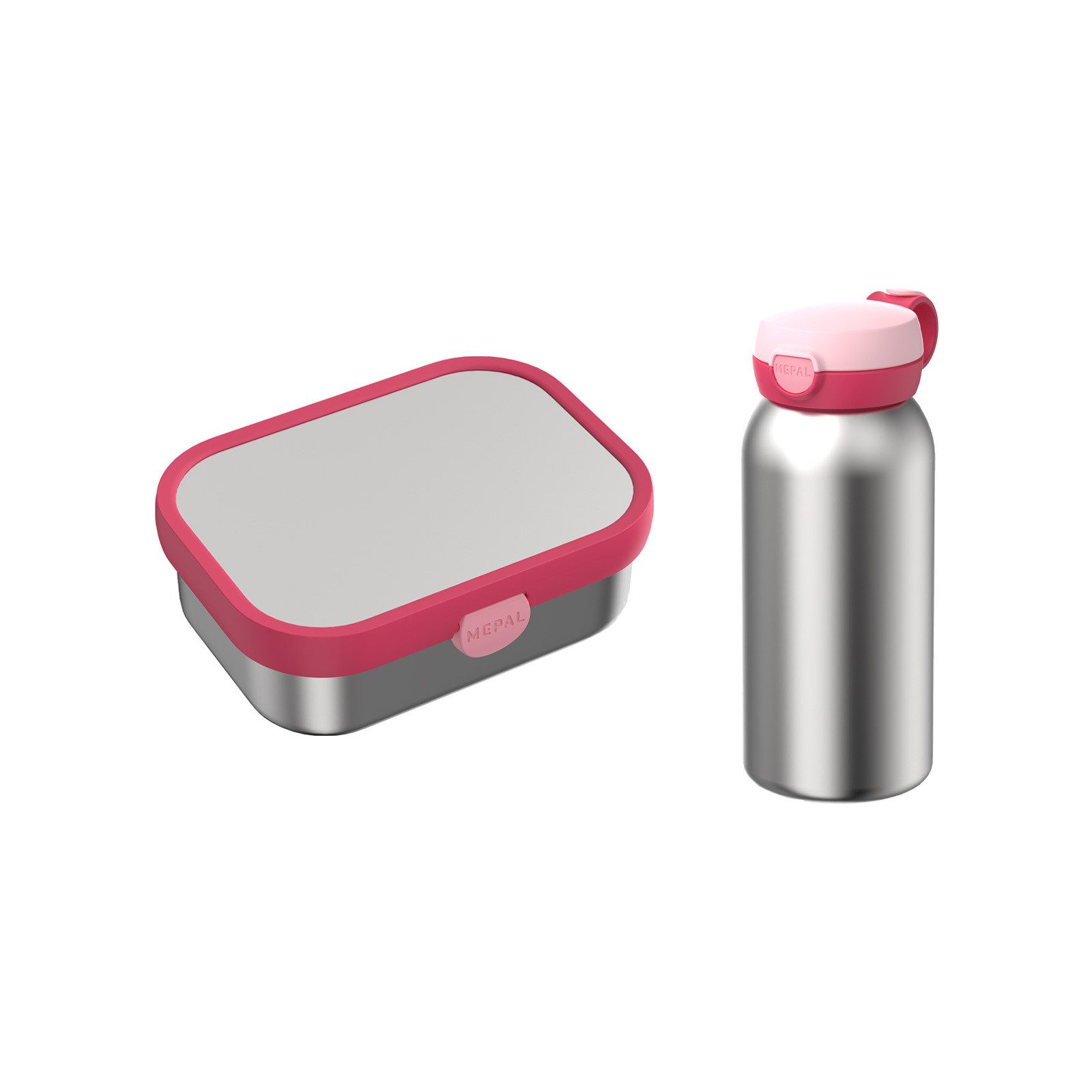Mepal Lunchbox Campus Edelstahl-Lunchset 2er Set, Edelstahl/Kunststoff, (2-tlg), Spülmaschinenfest