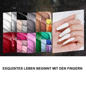 Scheiffy Nagellack-Set 30-teiliges UV-härtbares 7ml Nagellack-Set (26-farbiges Set), Mit 4 Flaschen mit funktionellem Nagellack