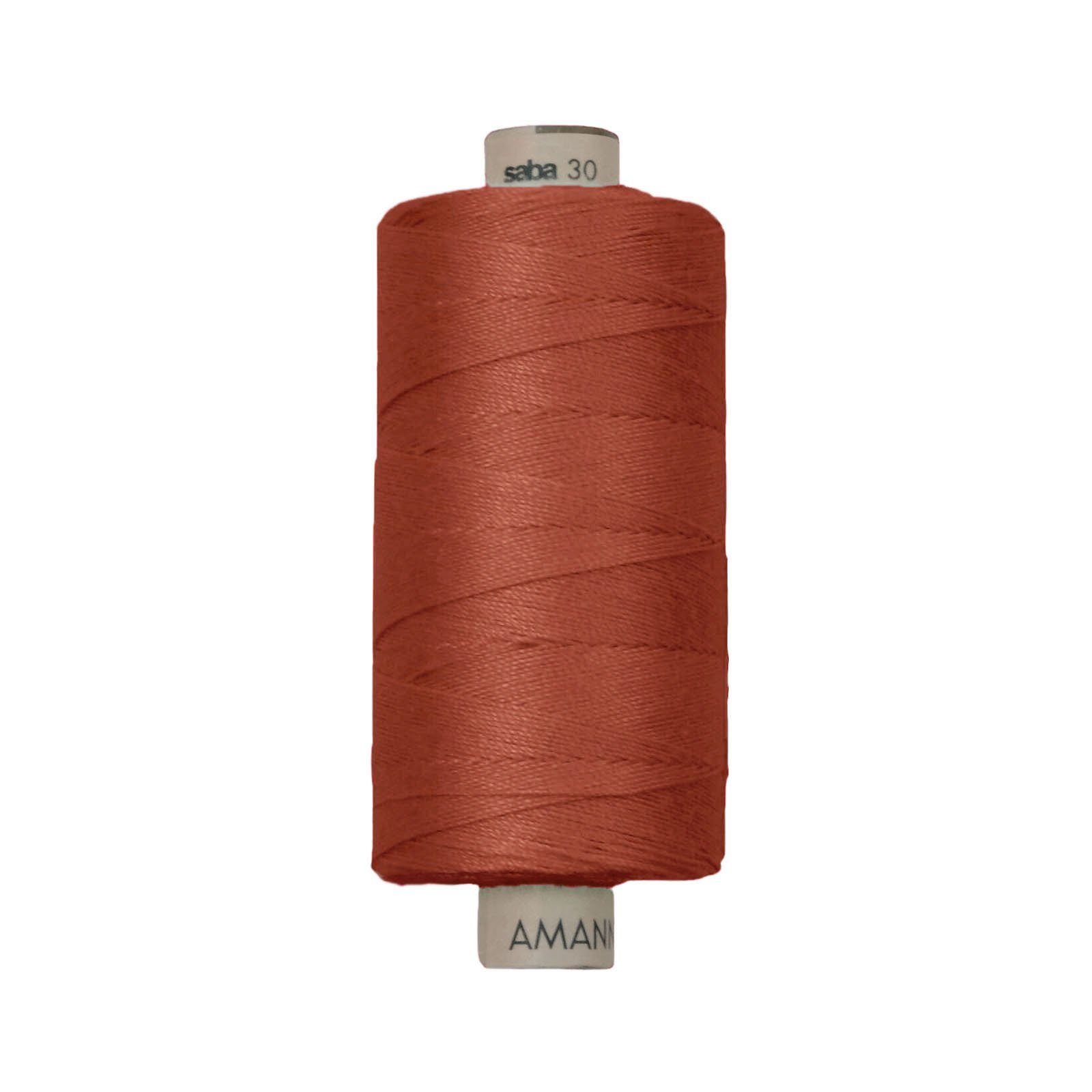 Amann Amann SABA 30 Nähgarn extra stark Mehrzwecknähgarn, rost Nähgarn, 300 m, für feste Stoffe, Jeans, Taschen, Leder