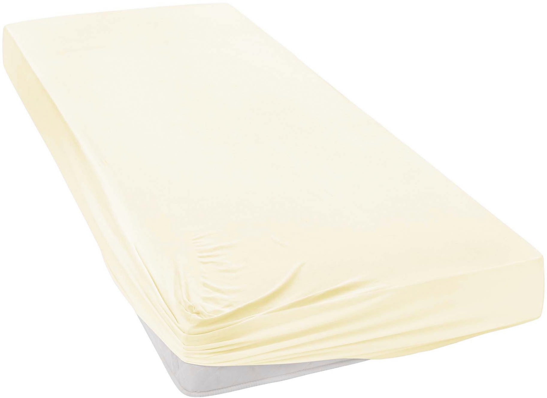 Janine Spannbettlaken ELASTIC 5002, Jersey-Elasthan, Gummizug: rundum, (1 S günstig online kaufen