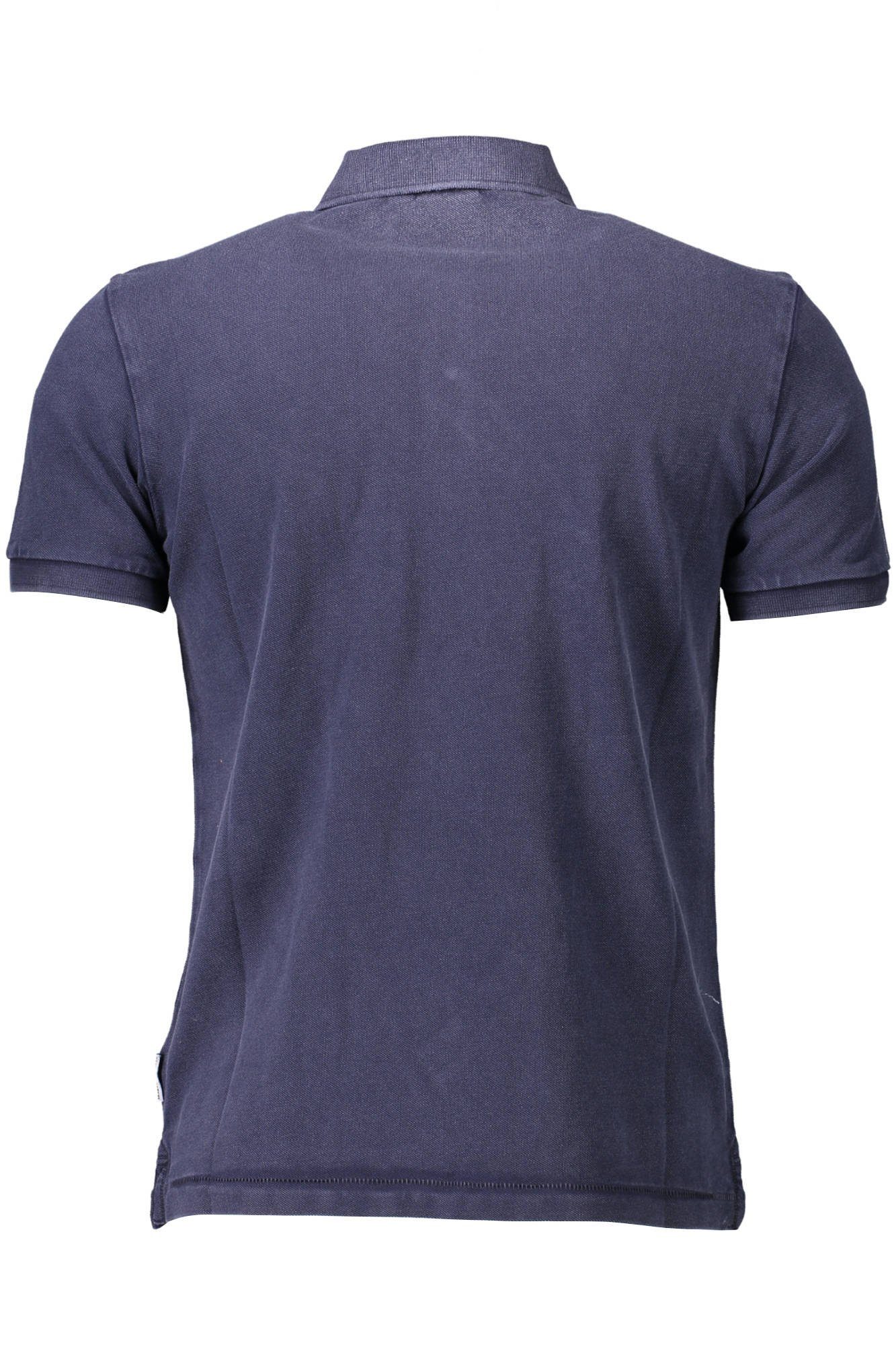 Napapijri Poloshirt kurzarm, Napapijri marine) Knöpfen Herren (176 Polohemd blu mit T-Shirt Poloshirt blau