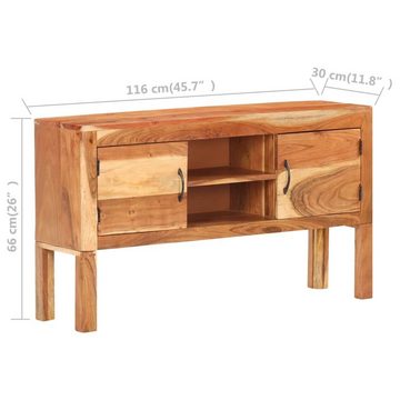 furnicato Sideboard 116x30x66 cm Akazie Massivholz