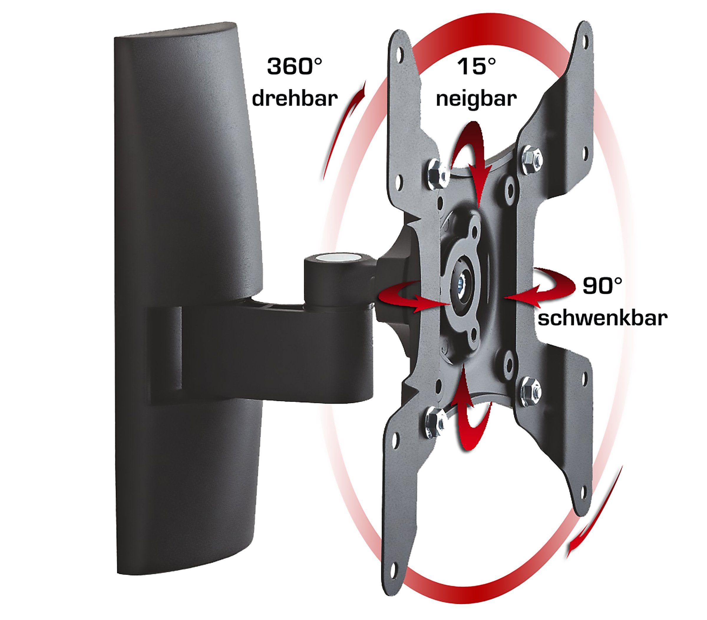 VCM TV-Wandhalterung TV VESA Wandhalterung Halter neigbar schwenkar TS1