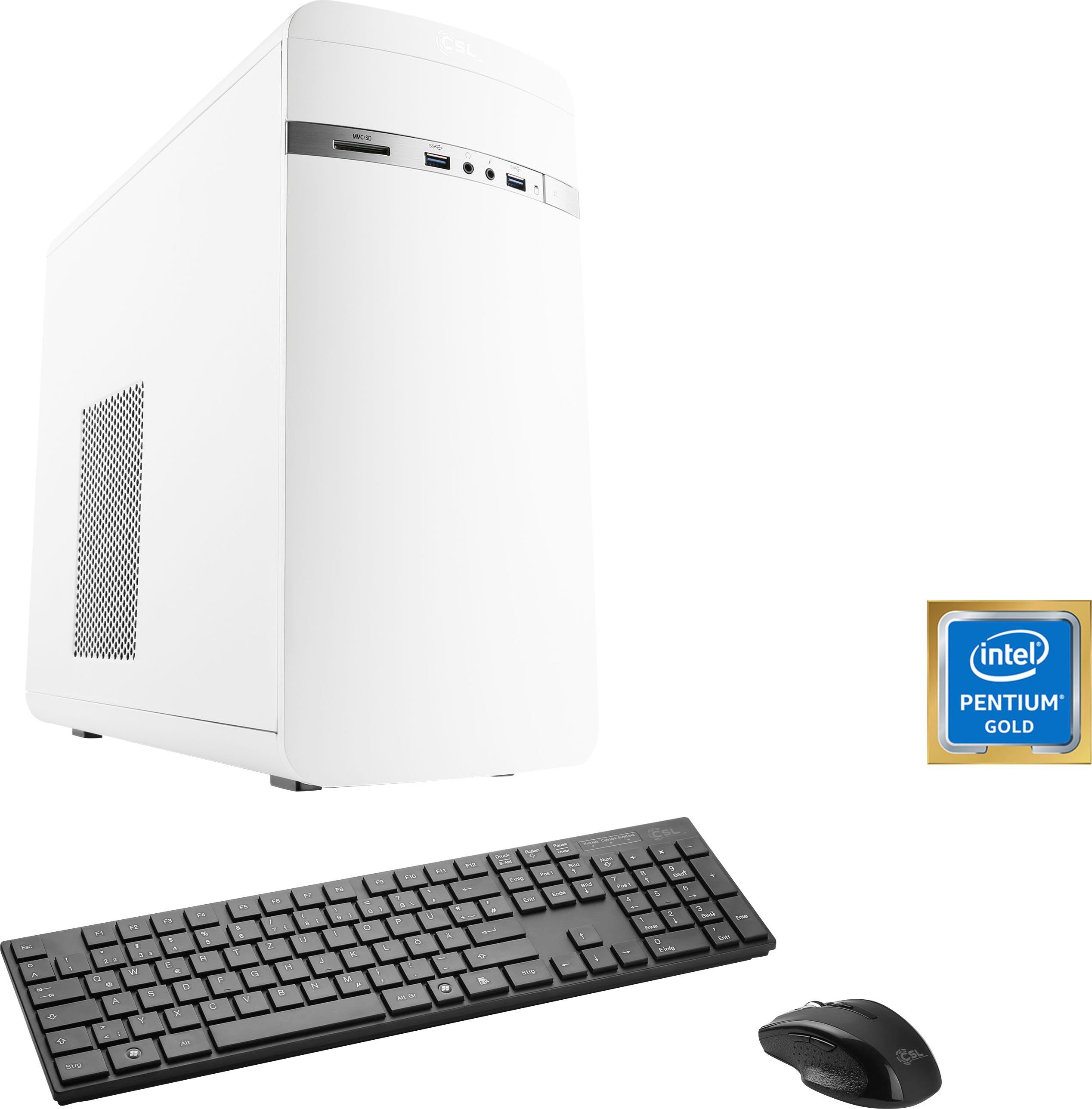 CSL Speed V1719 PC (Intel® Pentium Gold G6400, Intel UHD Graphics 610, 16 GB RAM, 1000 GB SSD, Luftkühlung)