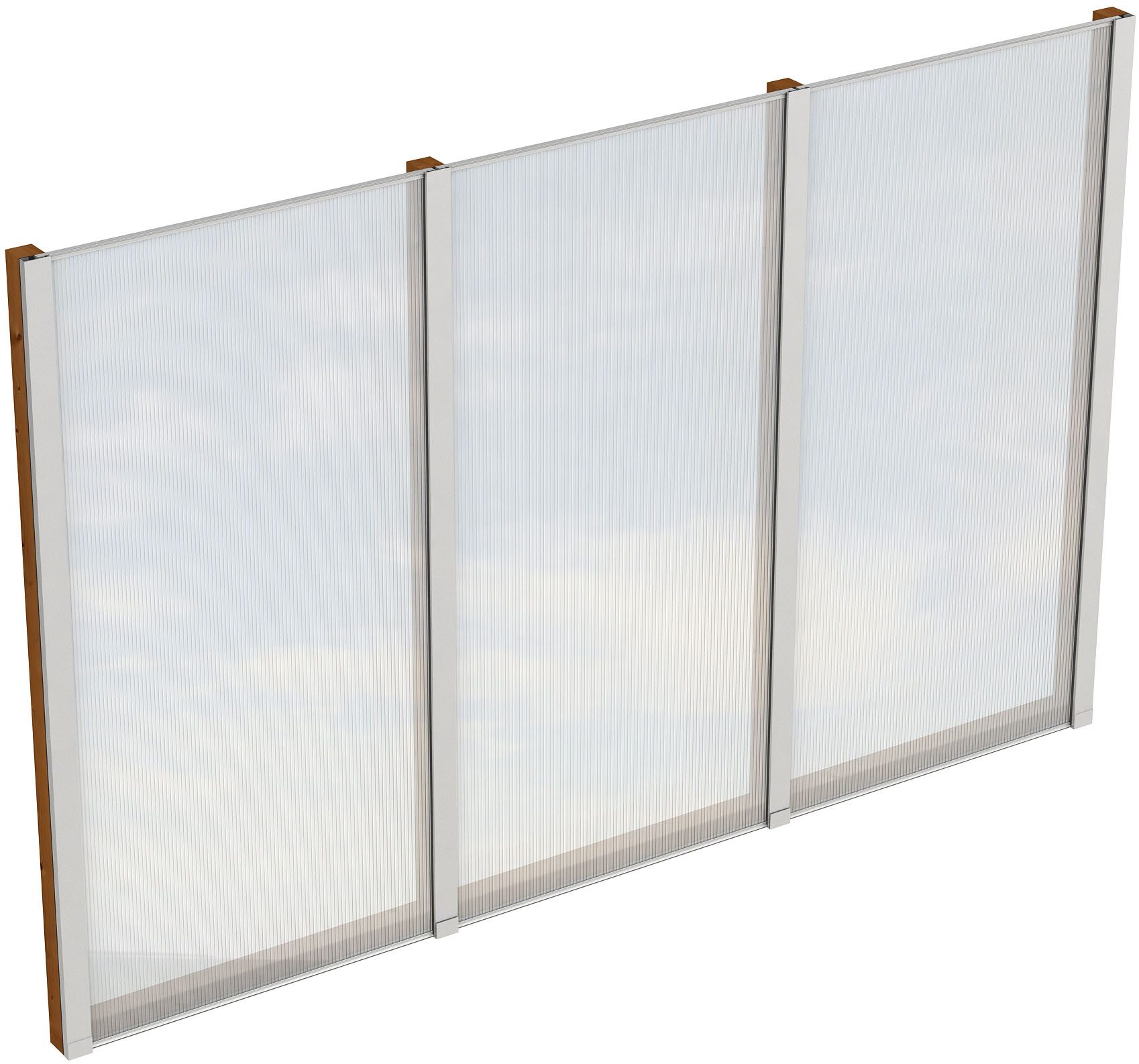 Skanholz Carport-Seitenwand, BxH:293x200 cm, m. Polycarbonat, freistehend