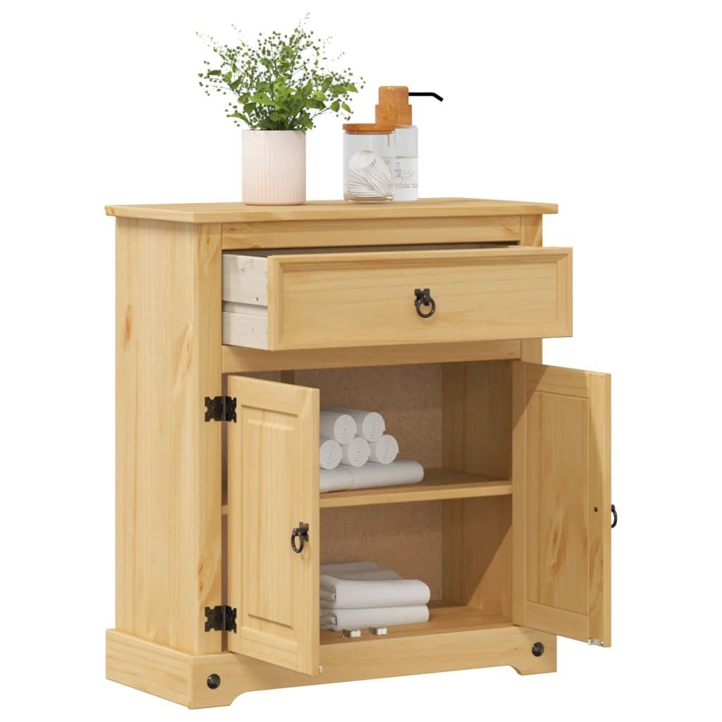 vidaXL Badezimmer-Set Badschrank Corona 70x33x80 cm Massivholz Kiefer