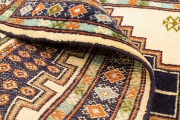 Wollteppich Turkaman Teppich handgeknüpft blau, morgenland, rechteckig, Höhe: 8 mm